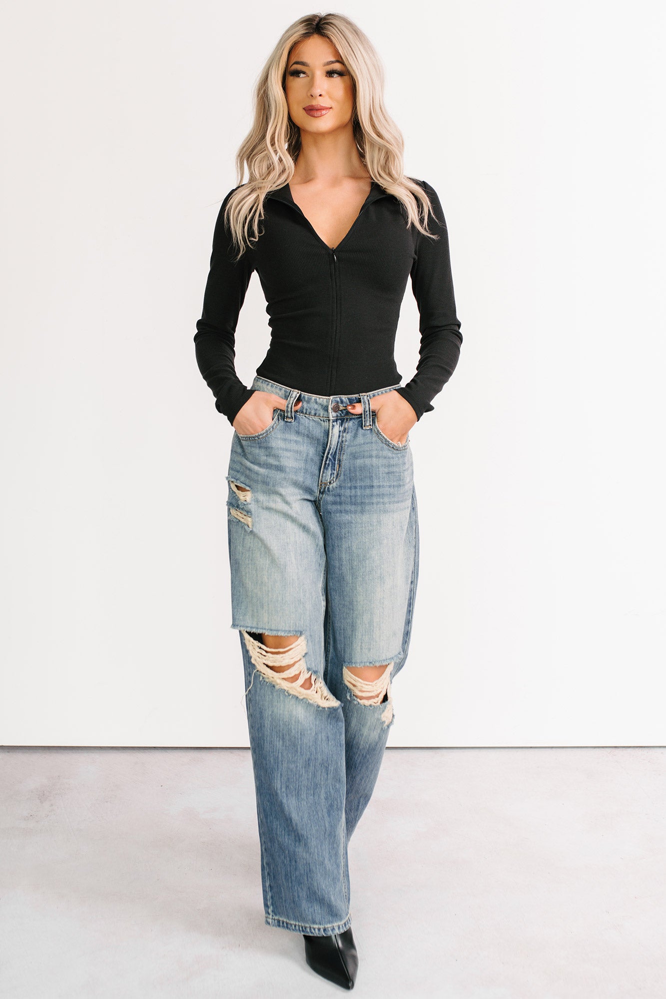 Zendaya Mid Rise Baggy Cello Jeans (Tint)-The Formal Wear