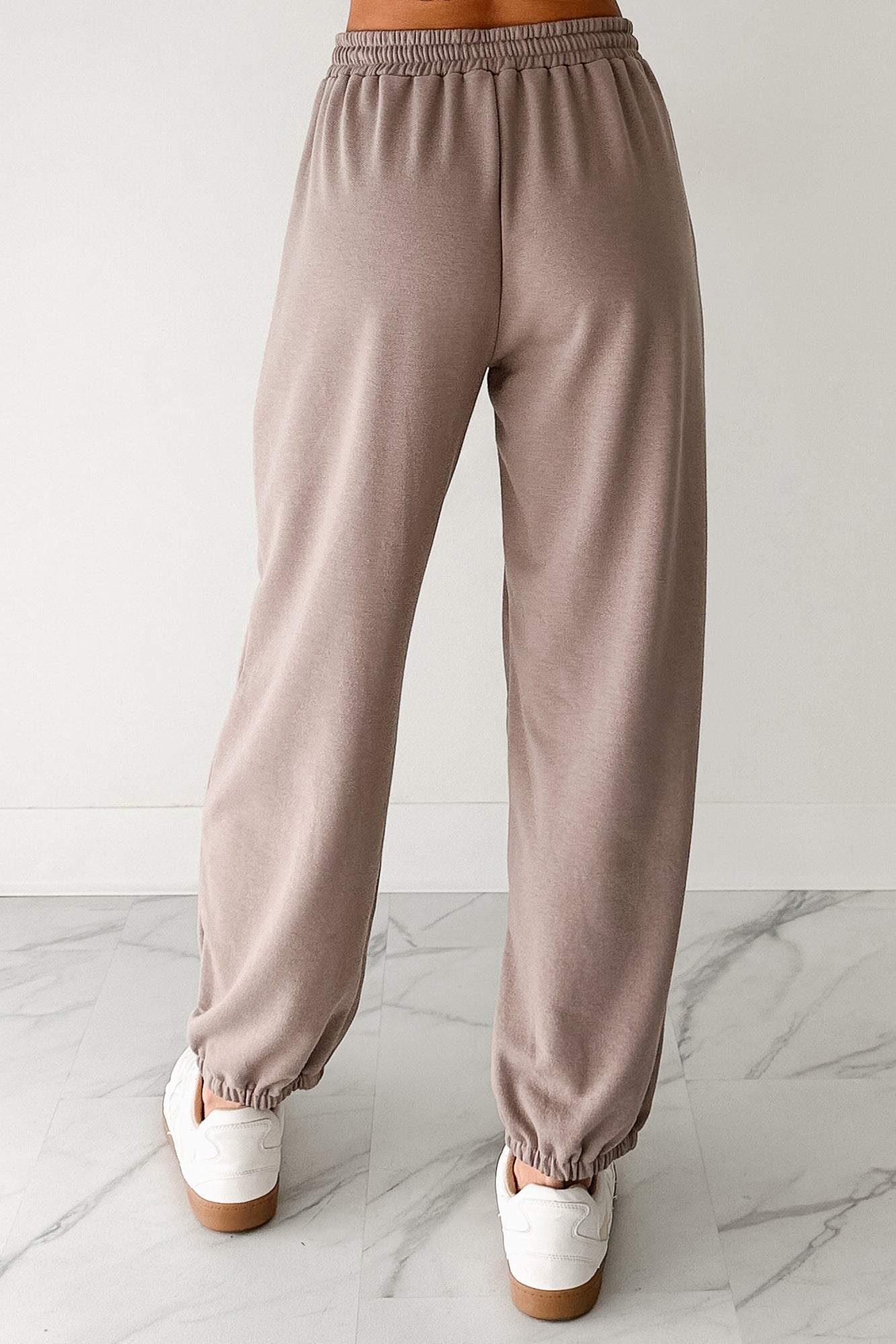Casual Darling High Rise Jogger Sweatpants (Mocha)-The Formal Wear