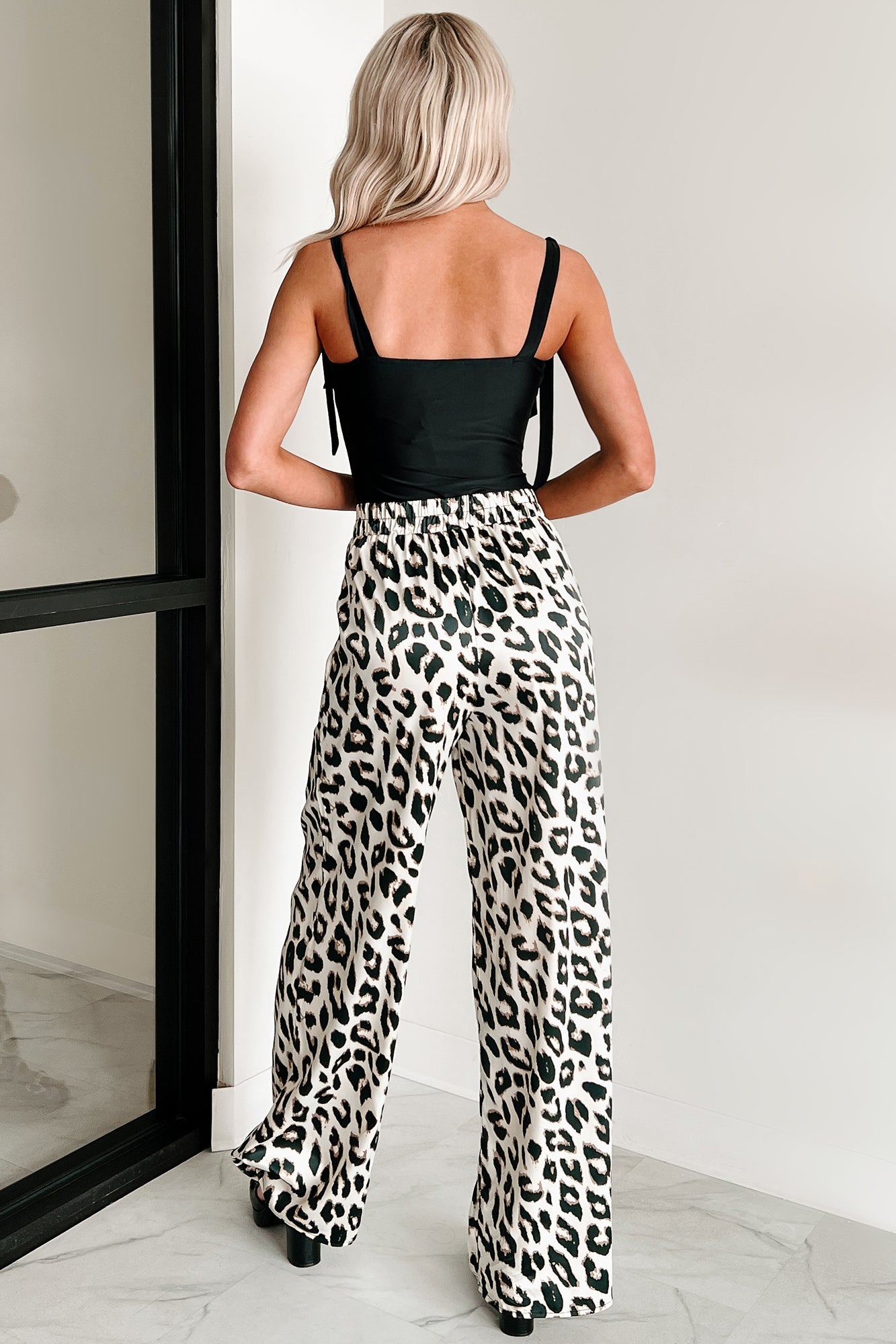 Heart Full Of Dreams Tie Shoulder Bodysuit (Black)-The Formal Wear