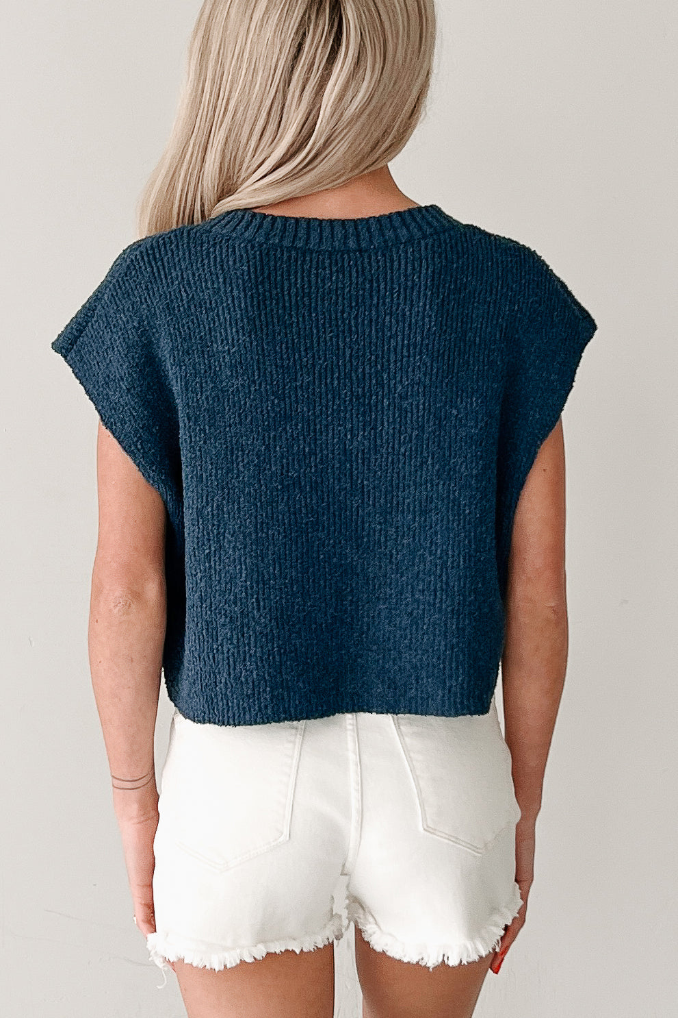 Waving Still American Flag Sweater Vest (Navy)-The Formal Wear