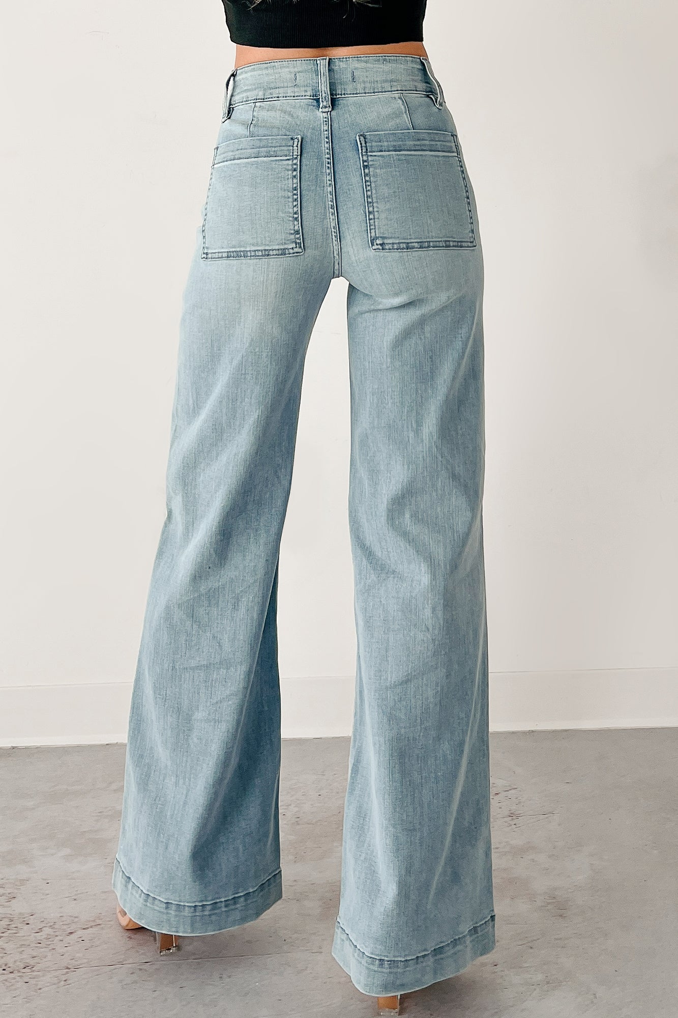 Zella High Rise Wide Leg Eunina Jeans (Medium)-The Formal Wear