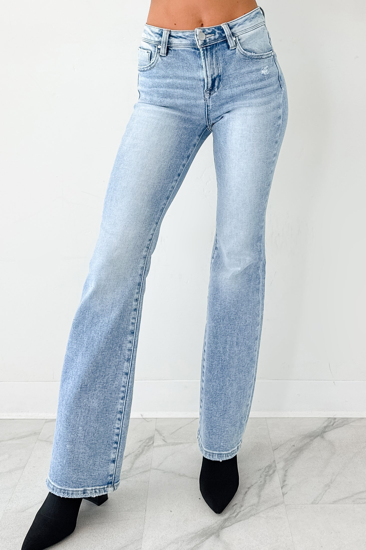 Axel High-Rise Bootcut Risen Jeans (Light)-The Formal Wear