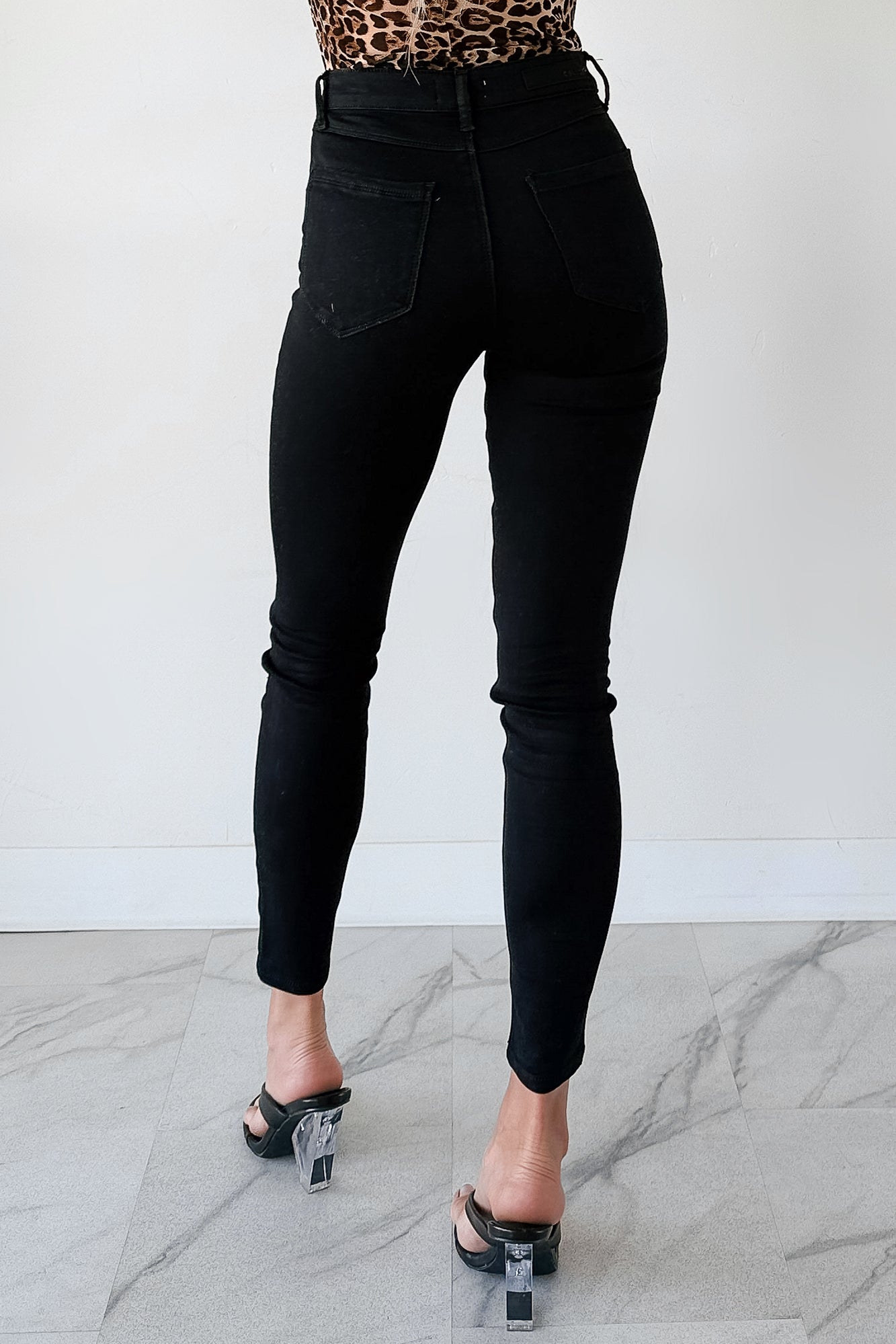 Rogue High Rise Super Skinny Cello Jeans (Black)-The Formal Wear