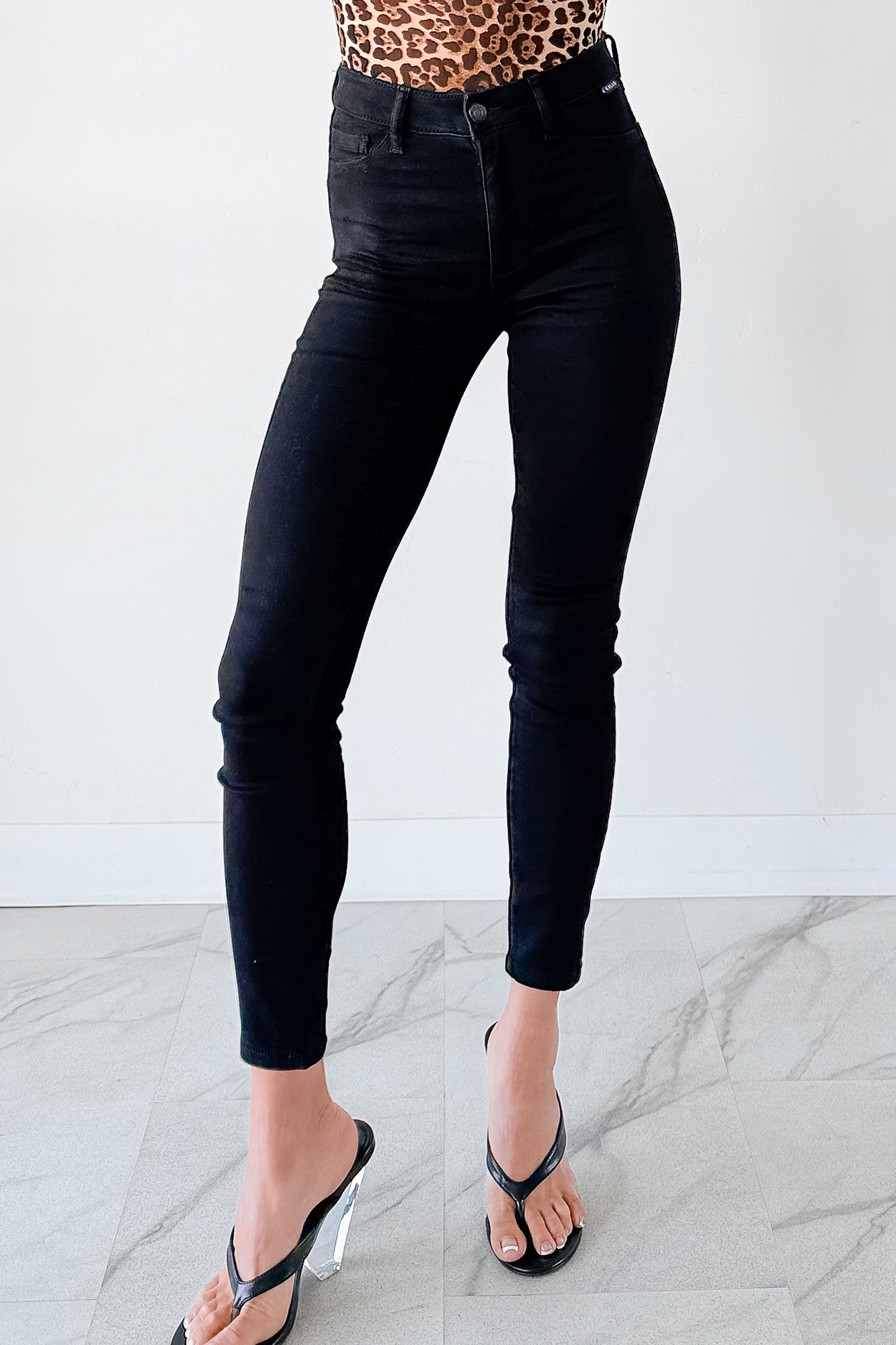 Rogue High Rise Super Skinny Cello Jeans (Black)-The Formal Wear