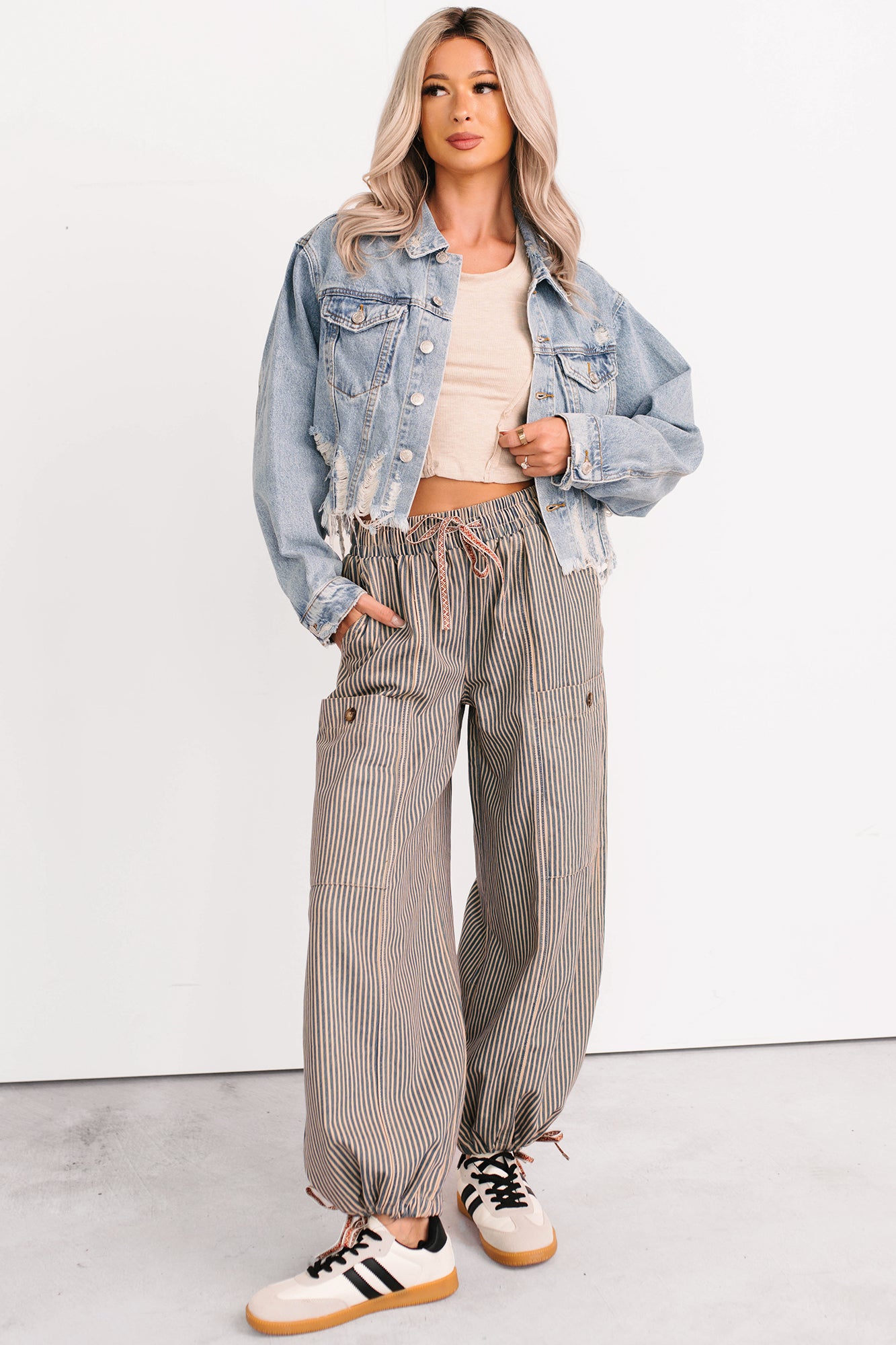 Standing Tall Signature 8 Distressed Denim Jacket (Medium Denim)-The Formal Wear