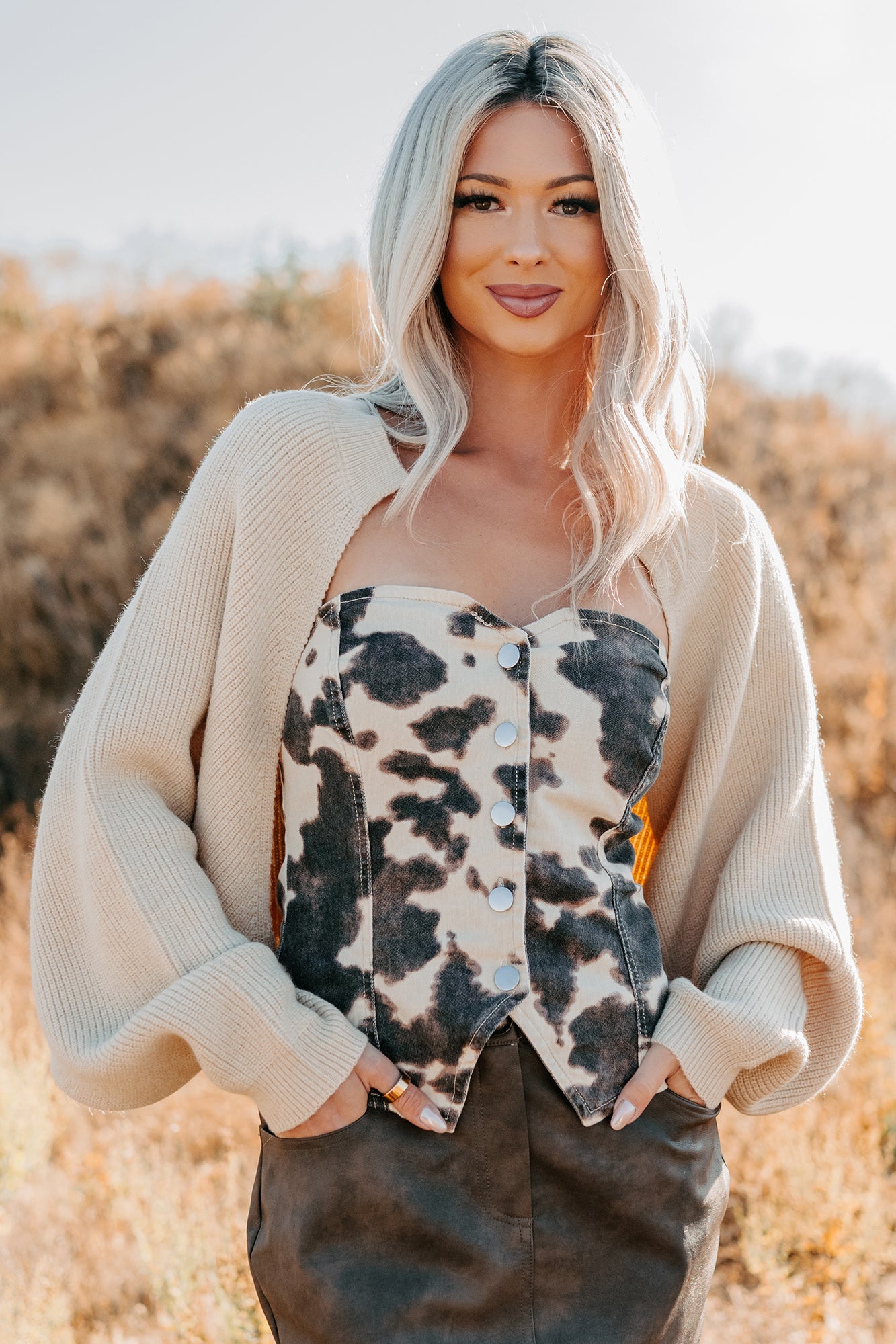 Moonlit Quiet Open Front Bolero Cardigan (Alpaca)-The Formal Wear