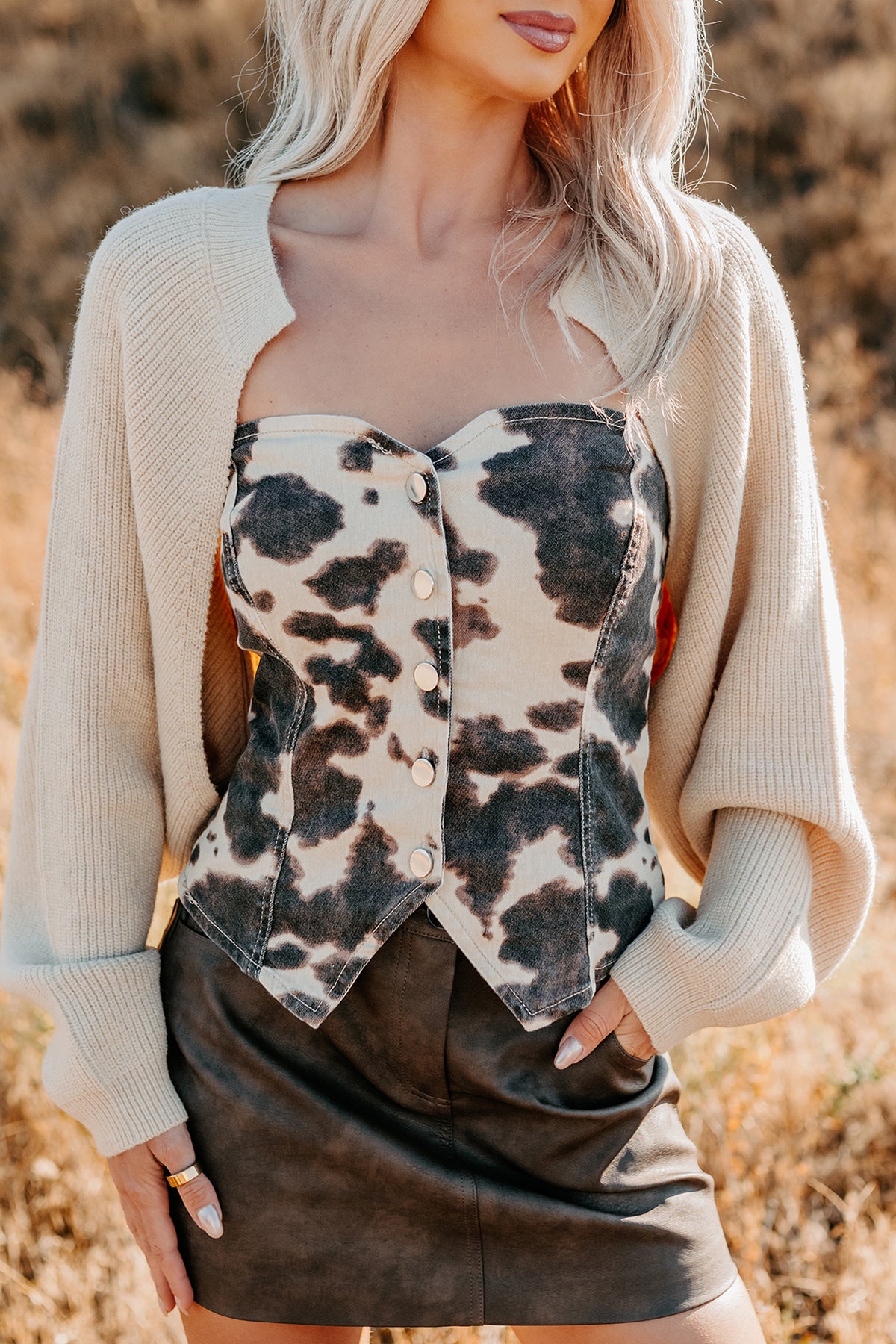 Moonlit Quiet Open Front Bolero Cardigan (Alpaca)-The Formal Wear