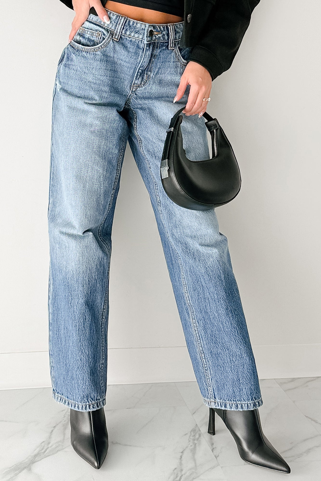 Adelyn Mid Rise Baggy Cello Jeans (Medium)-The Formal Wear