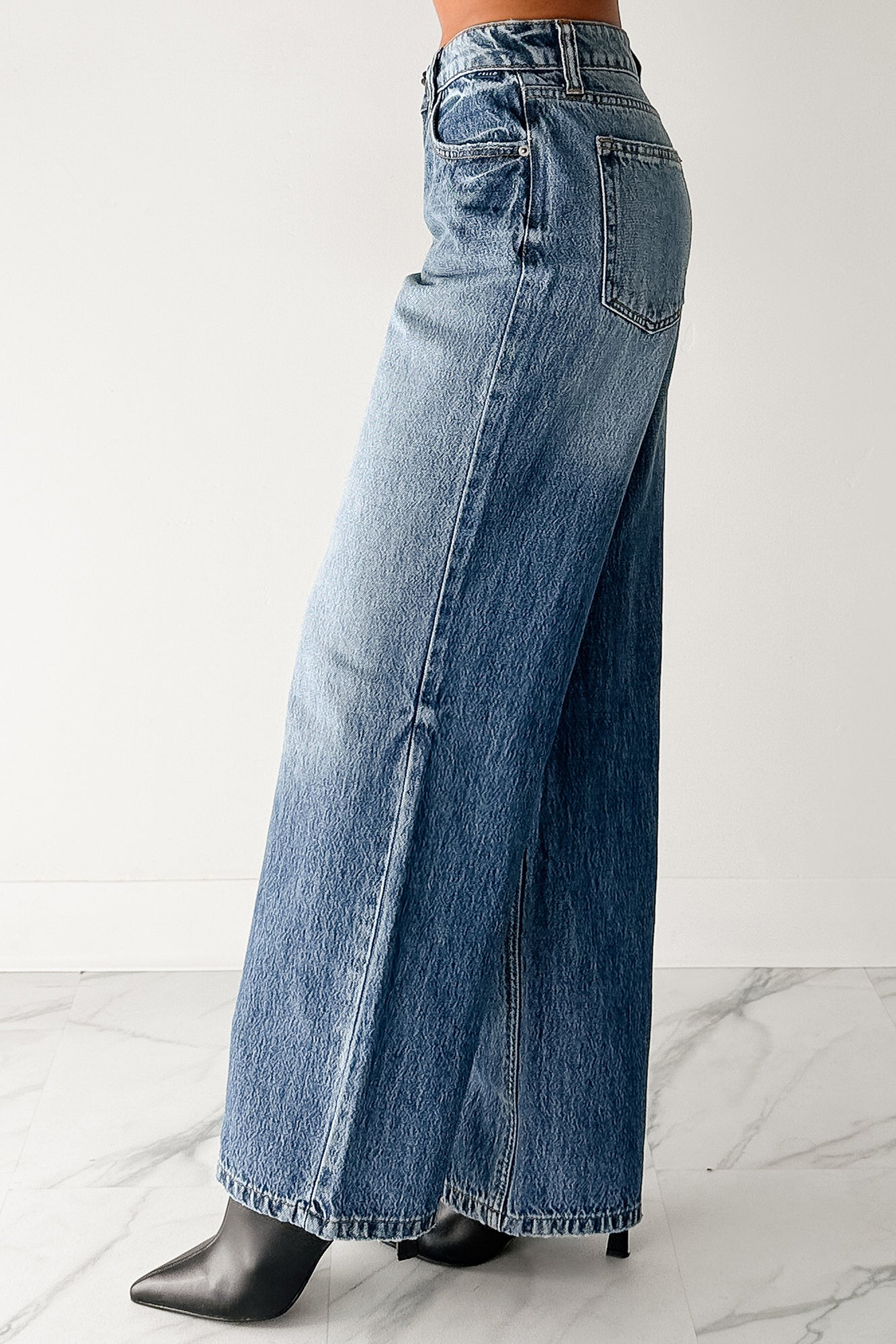 Adelyn Mid Rise Baggy Cello Jeans (Medium)-The Formal Wear