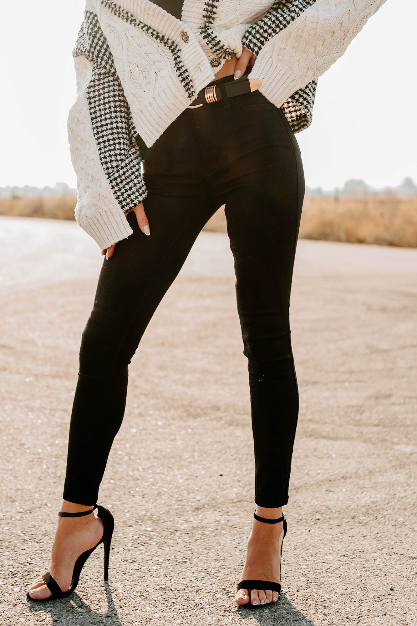 Rogue High Rise Super Skinny Cello Jeans (Black)-The Formal Wear