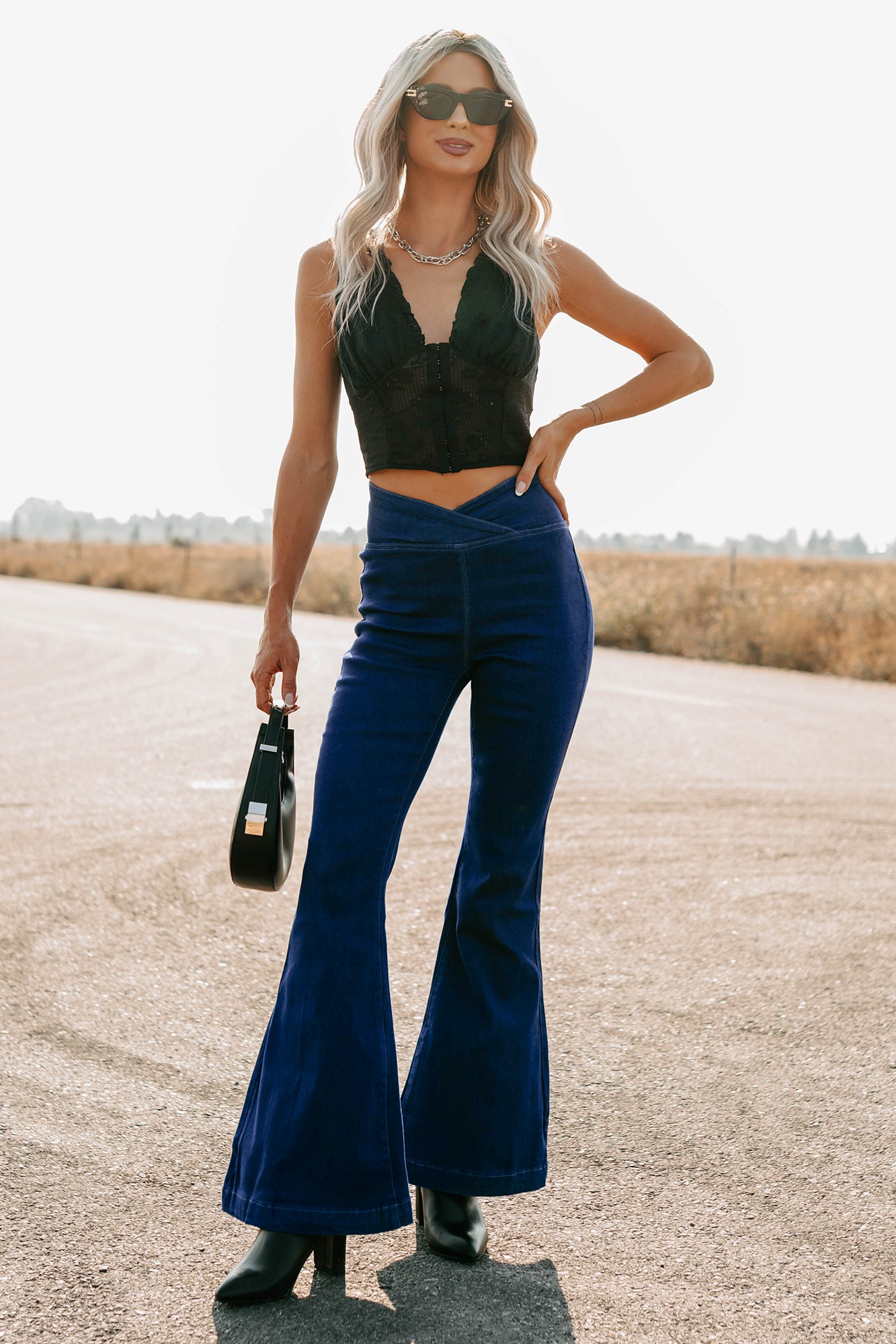 Dream In Gold Sleeveless Floral Lace Top (Black)-The Formal Wear