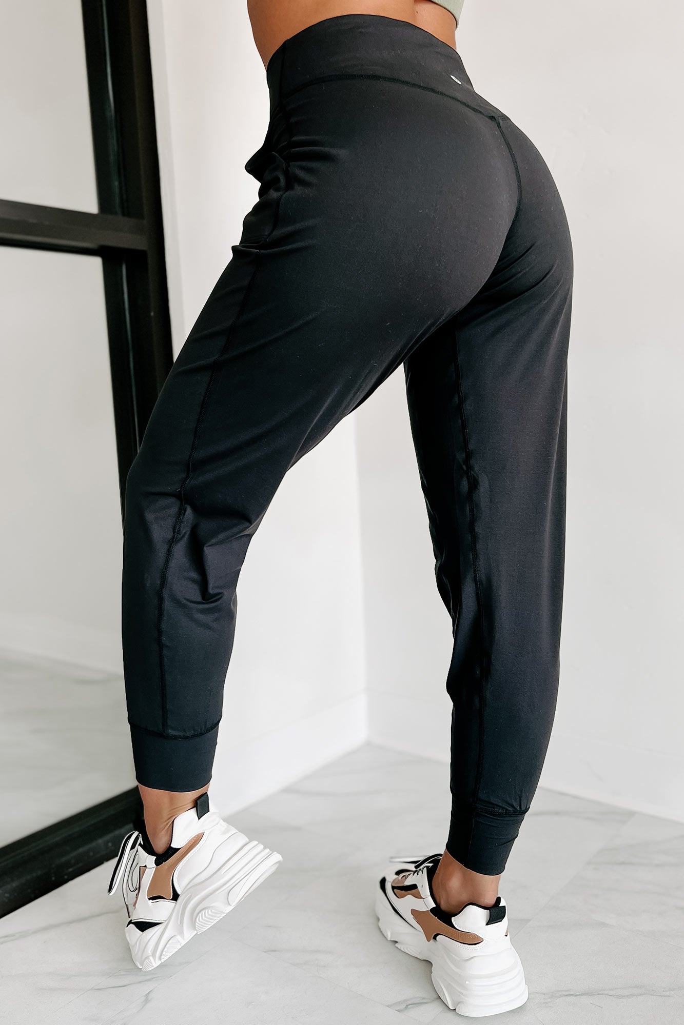 Doorbuster Late Night Trips High Waist Joggers (Black)-The Formal Wear