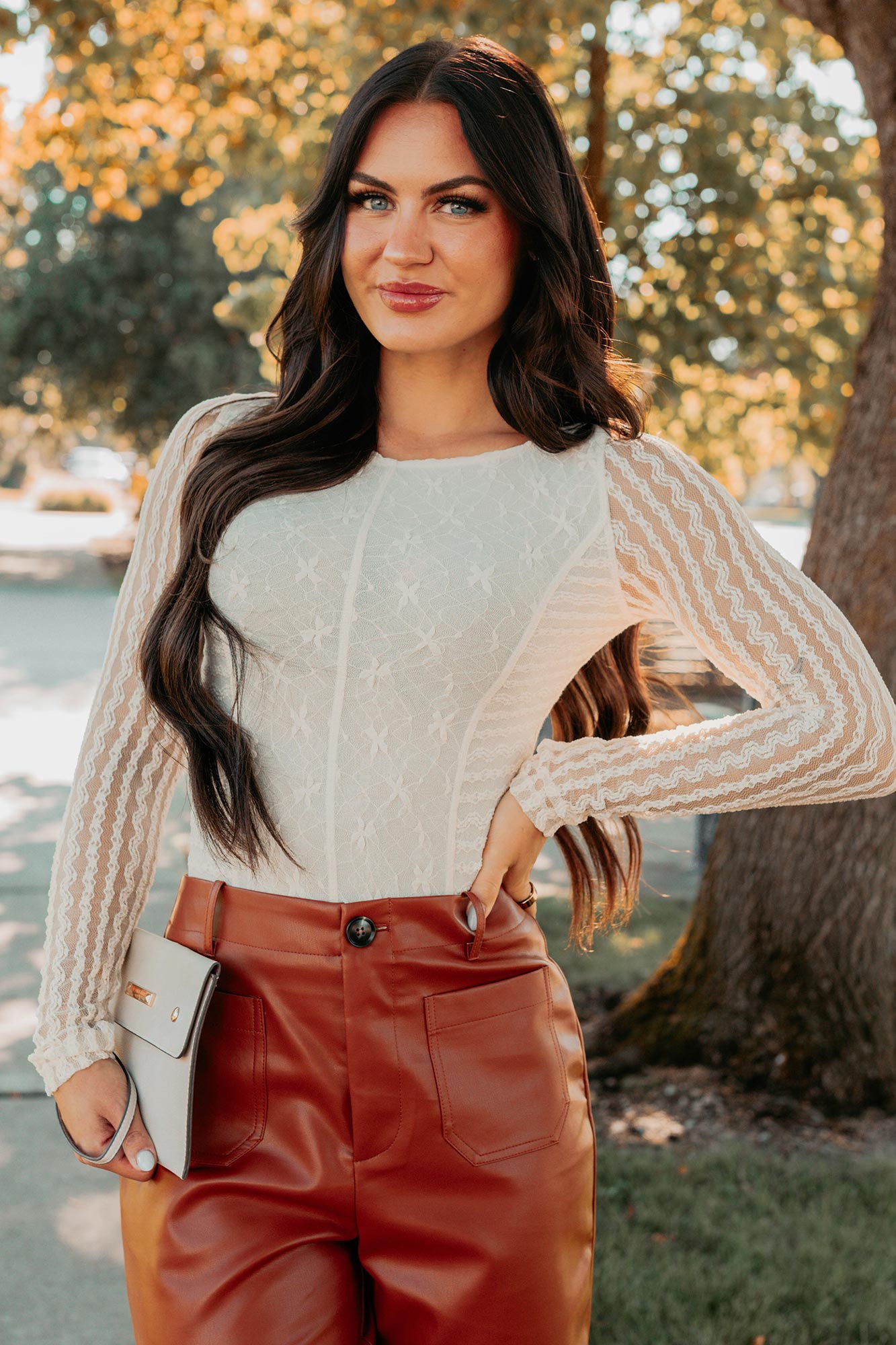 Abundant Joy Floral Lace Boatneck Bodysuit (Cream)-The Formal Wear