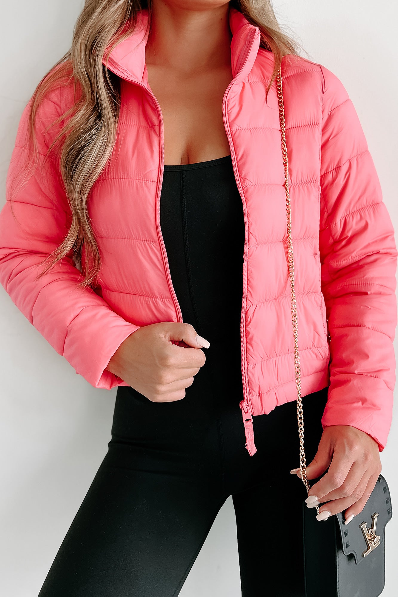 Cold Breeze Puffer Jacket (Pink)-The Formal Wear