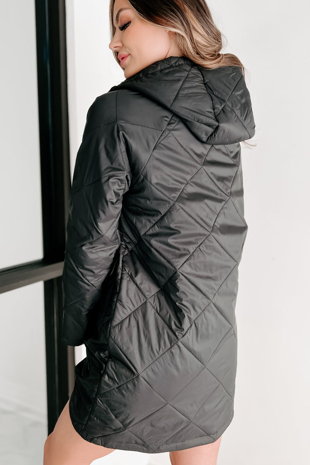 Holiday Steal- Winter Walks Quilted Coat (Black)-The Formal Wear