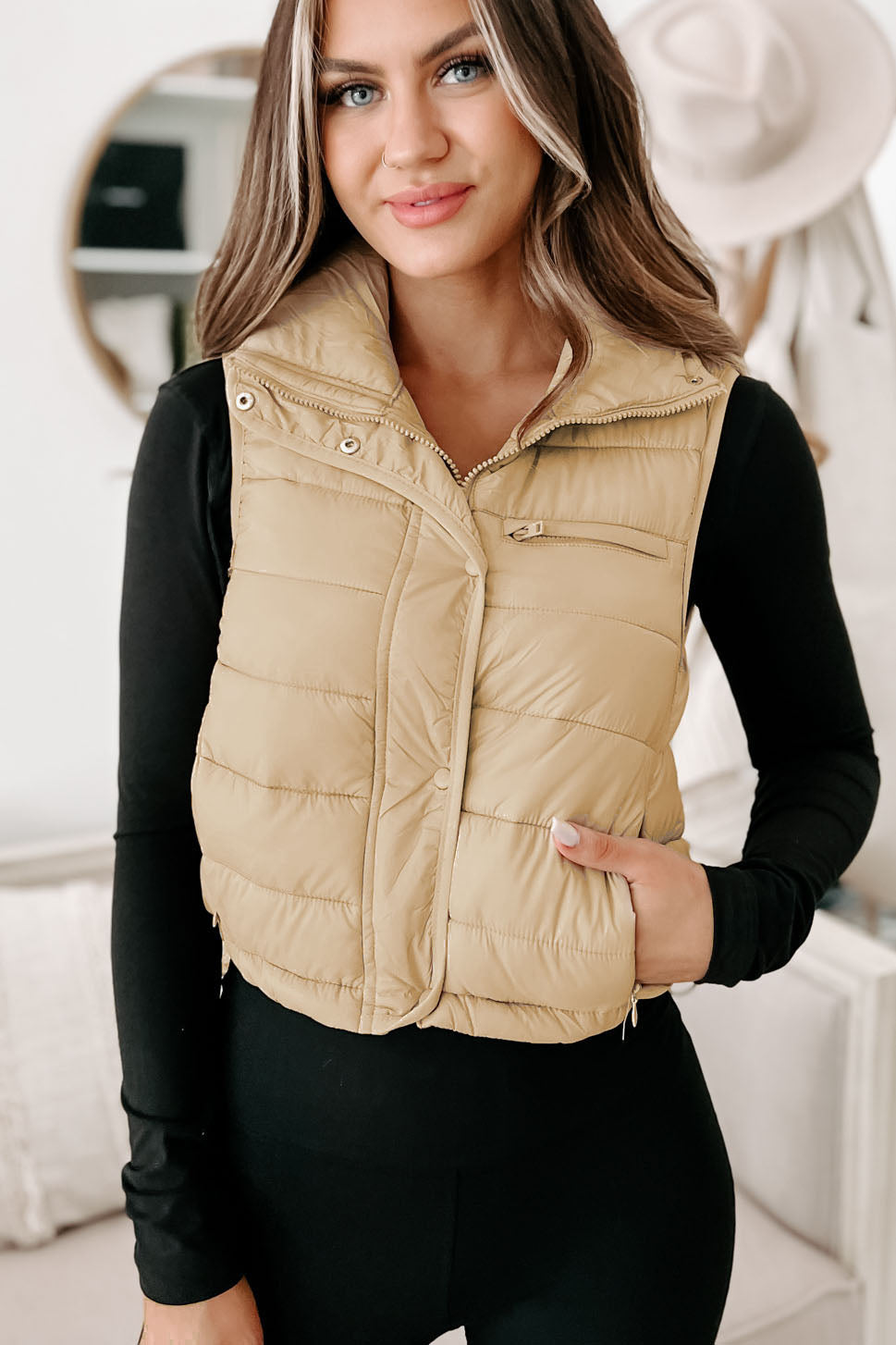 Northern Winds Puffer Vest (Khaki)-The Formal Wear