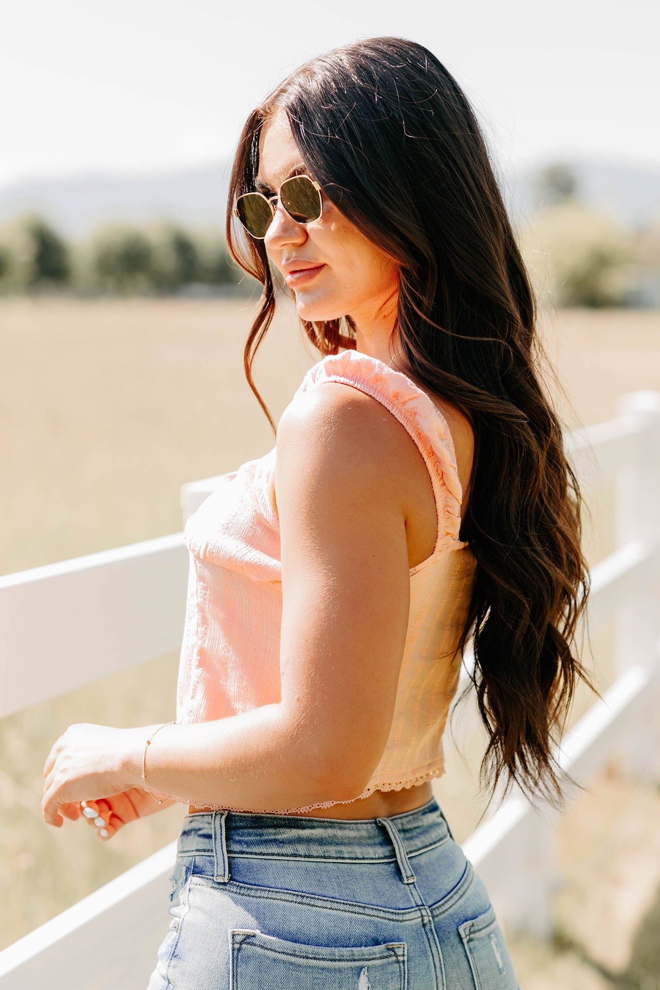 Feel The Rush Floral Tie-Front Top (Light Pink)-The Formal Wear