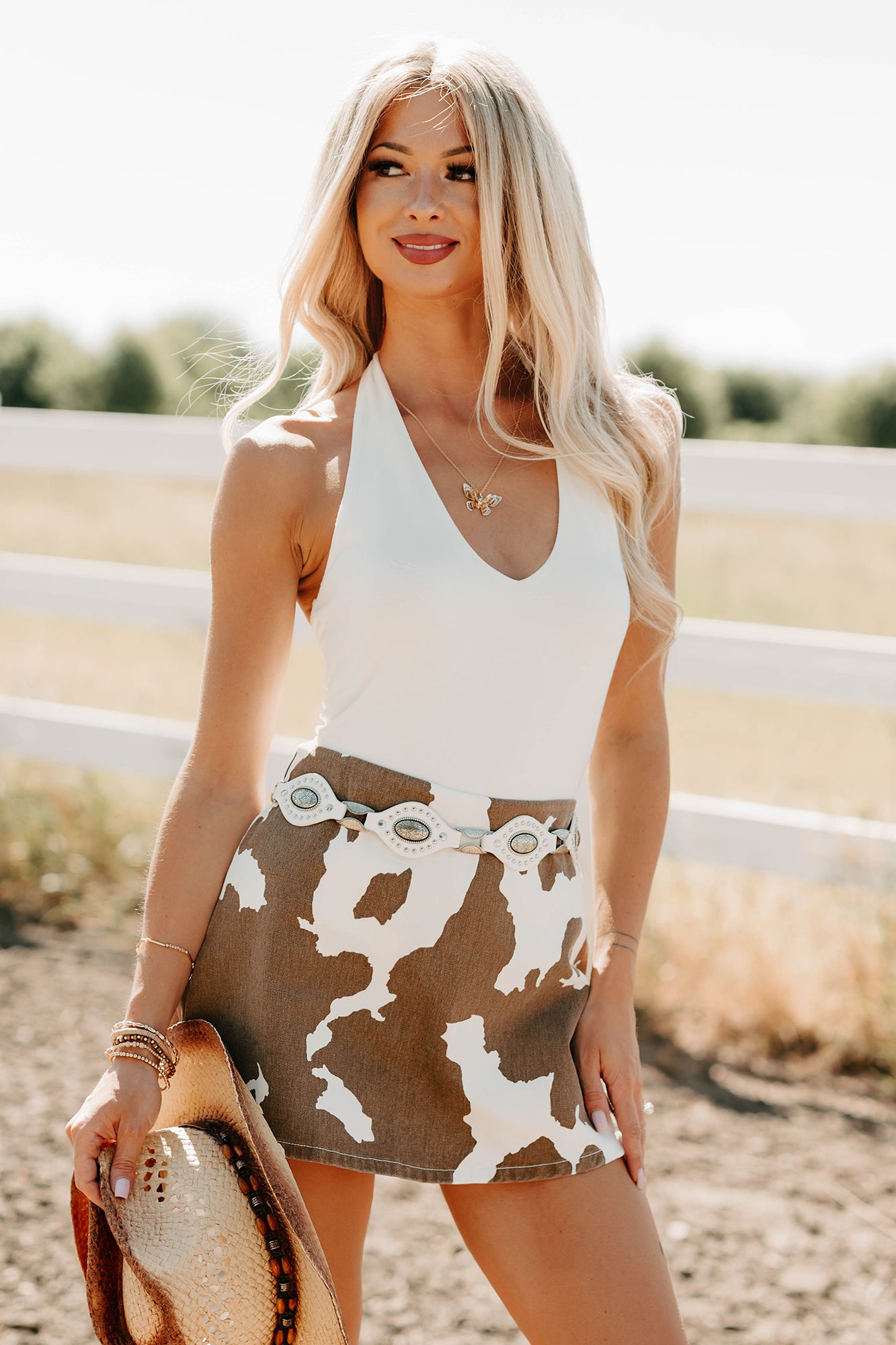 Raincheck Romance Halter Neck Bodysuit (Ivory)-The Formal Wear