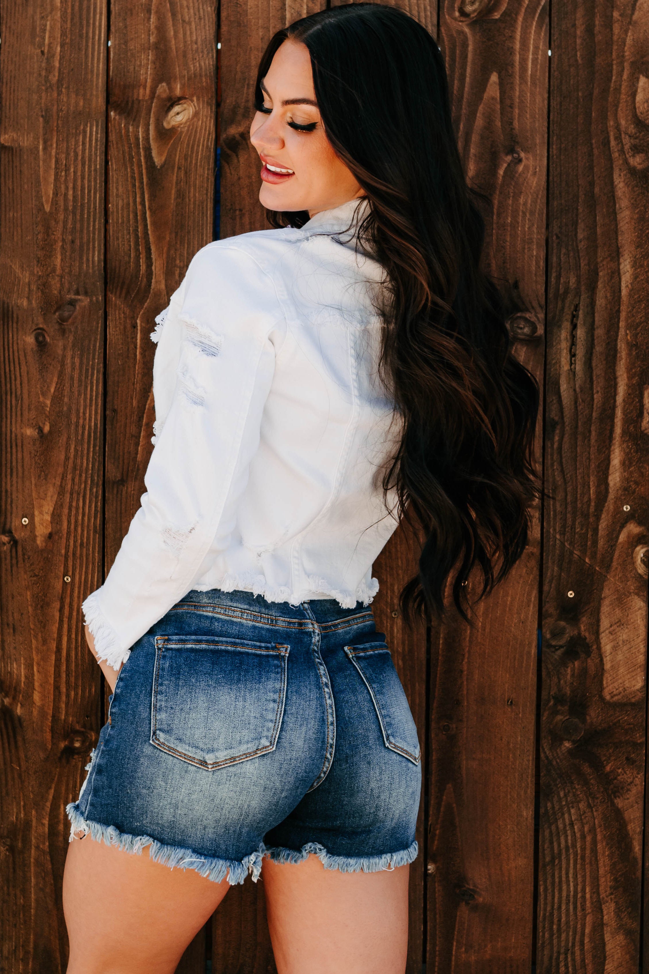 Hustle & Flow Cello Distressed Denim Jacket (White)-The Formal Wear