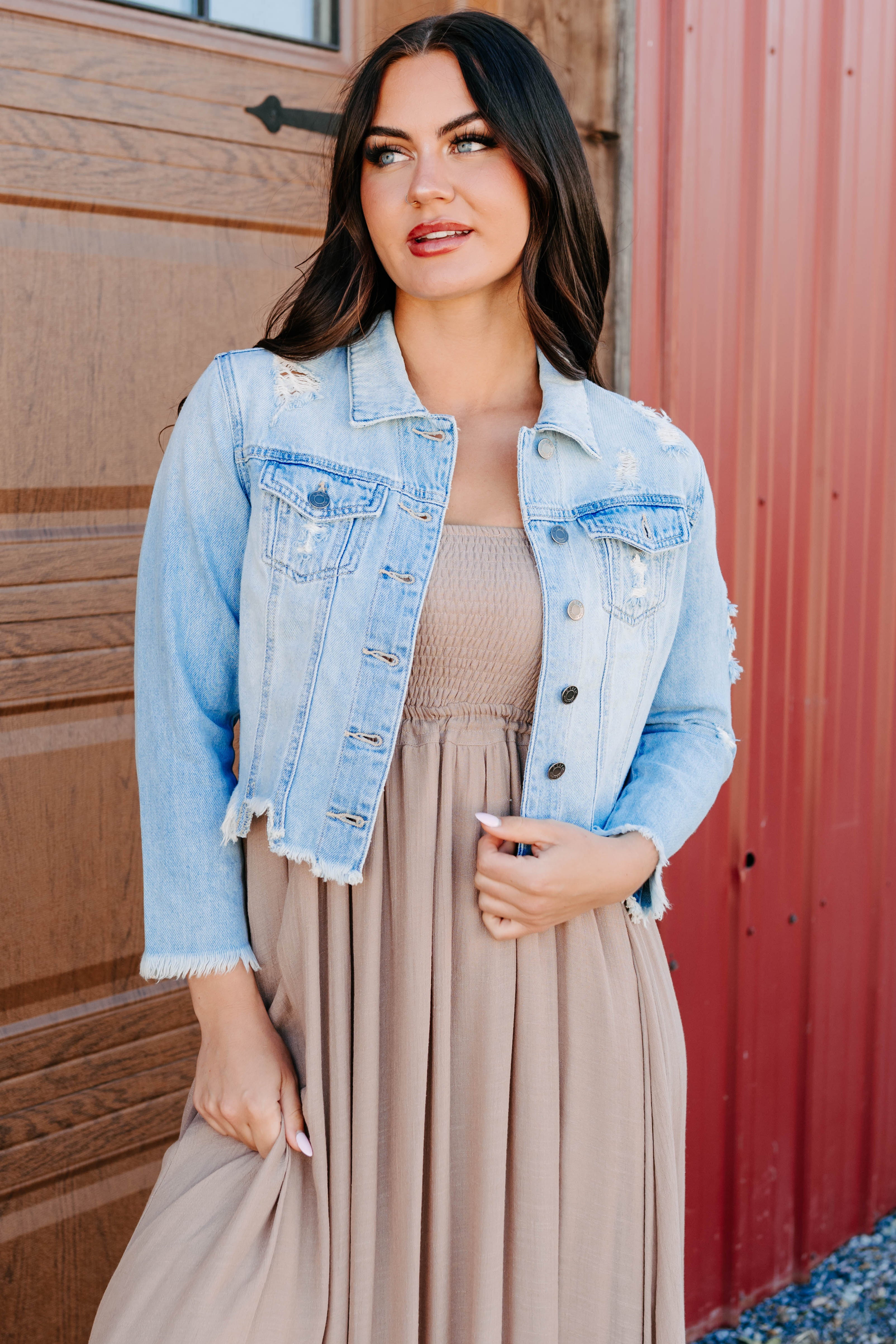 Bold By Nature Cello Distressed Denim Jacket (Light)-The Formal Wear