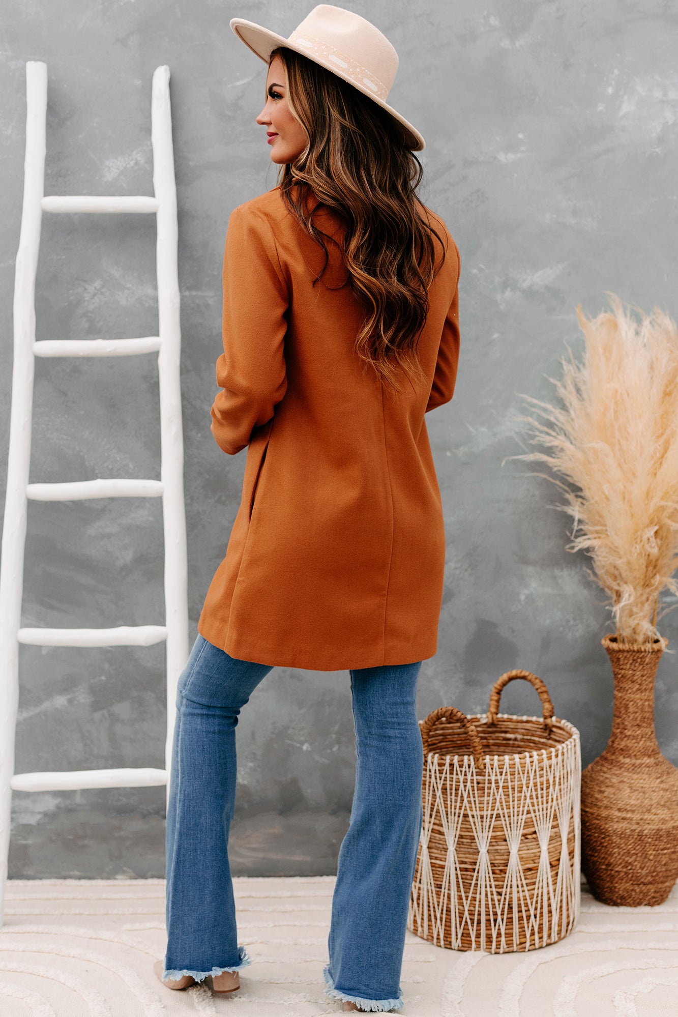 Cityscapes Single-Button Coat (Camel)-The Formal Wear