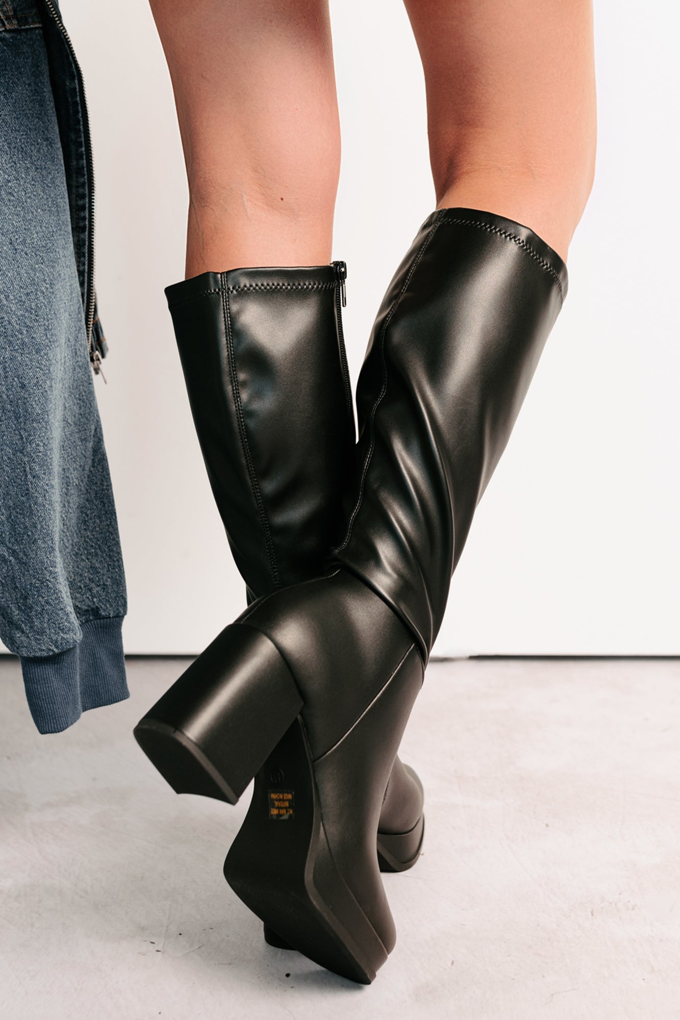 Be Unstoppable Platform Chunky Heel Boots (Black)-The Formal Wear