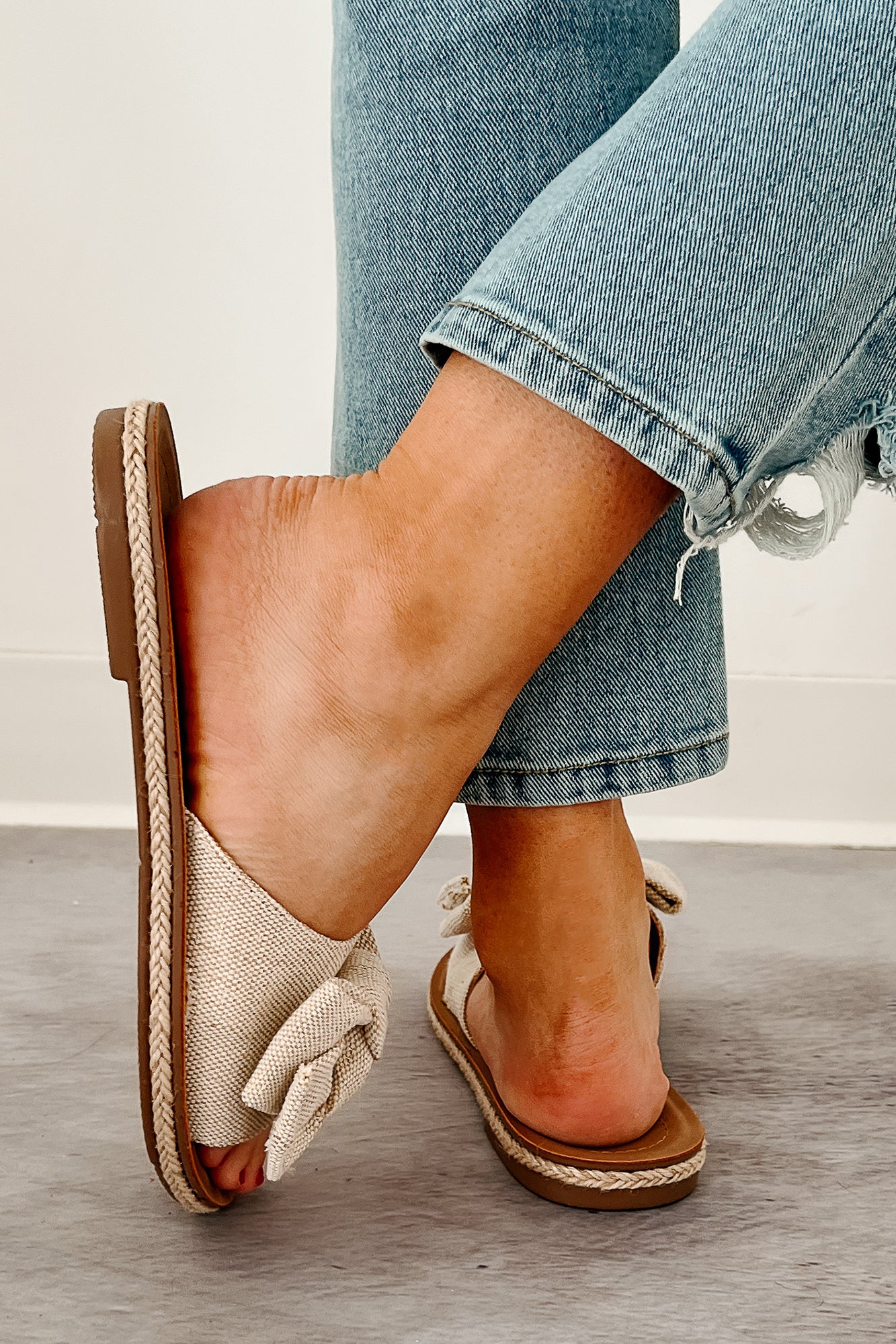 Radiate Purpose Bow Strap Sandals (Beige)-The Formal Wear