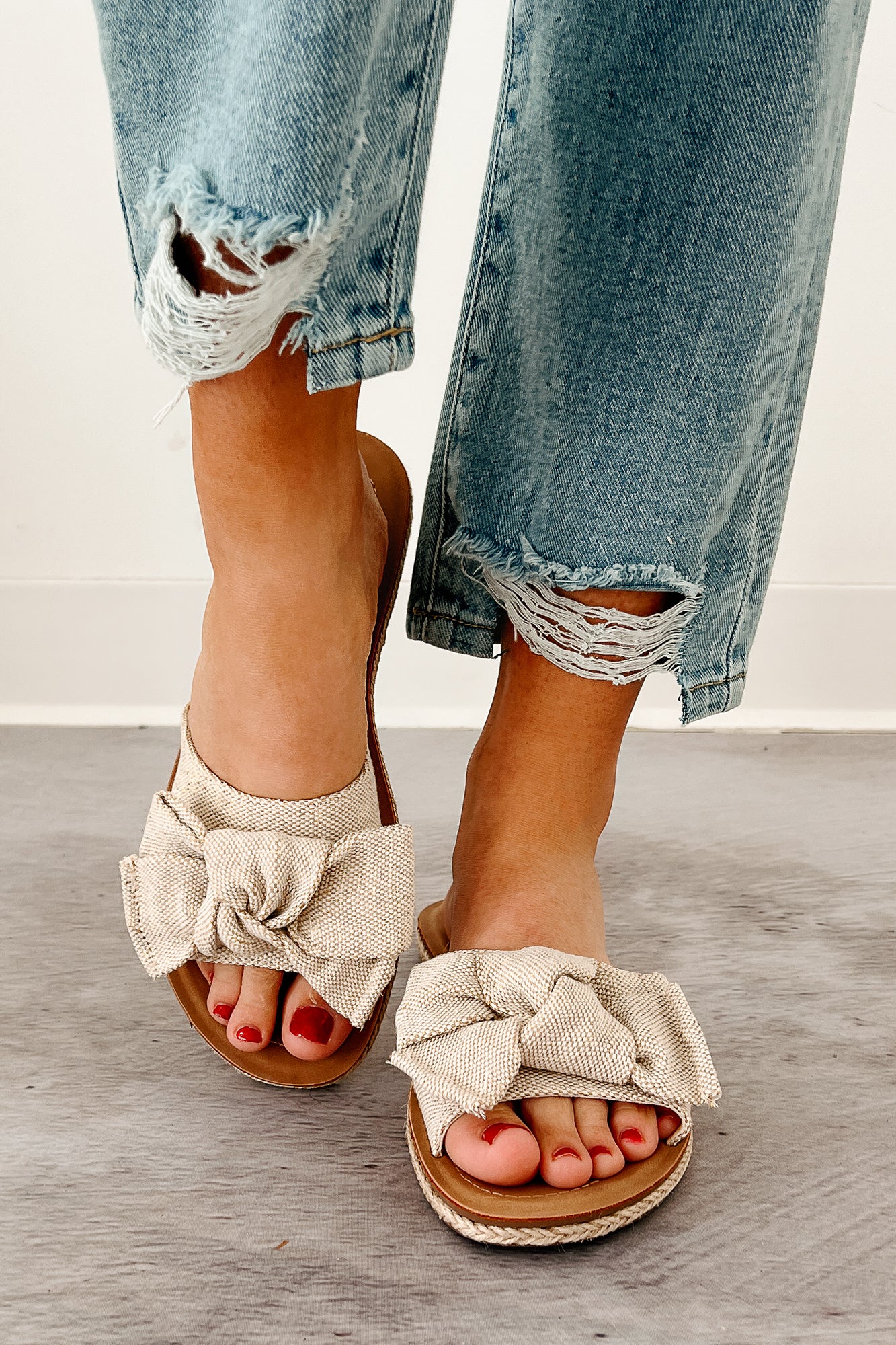 Radiate Purpose Bow Strap Sandals (Beige)-The Formal Wear