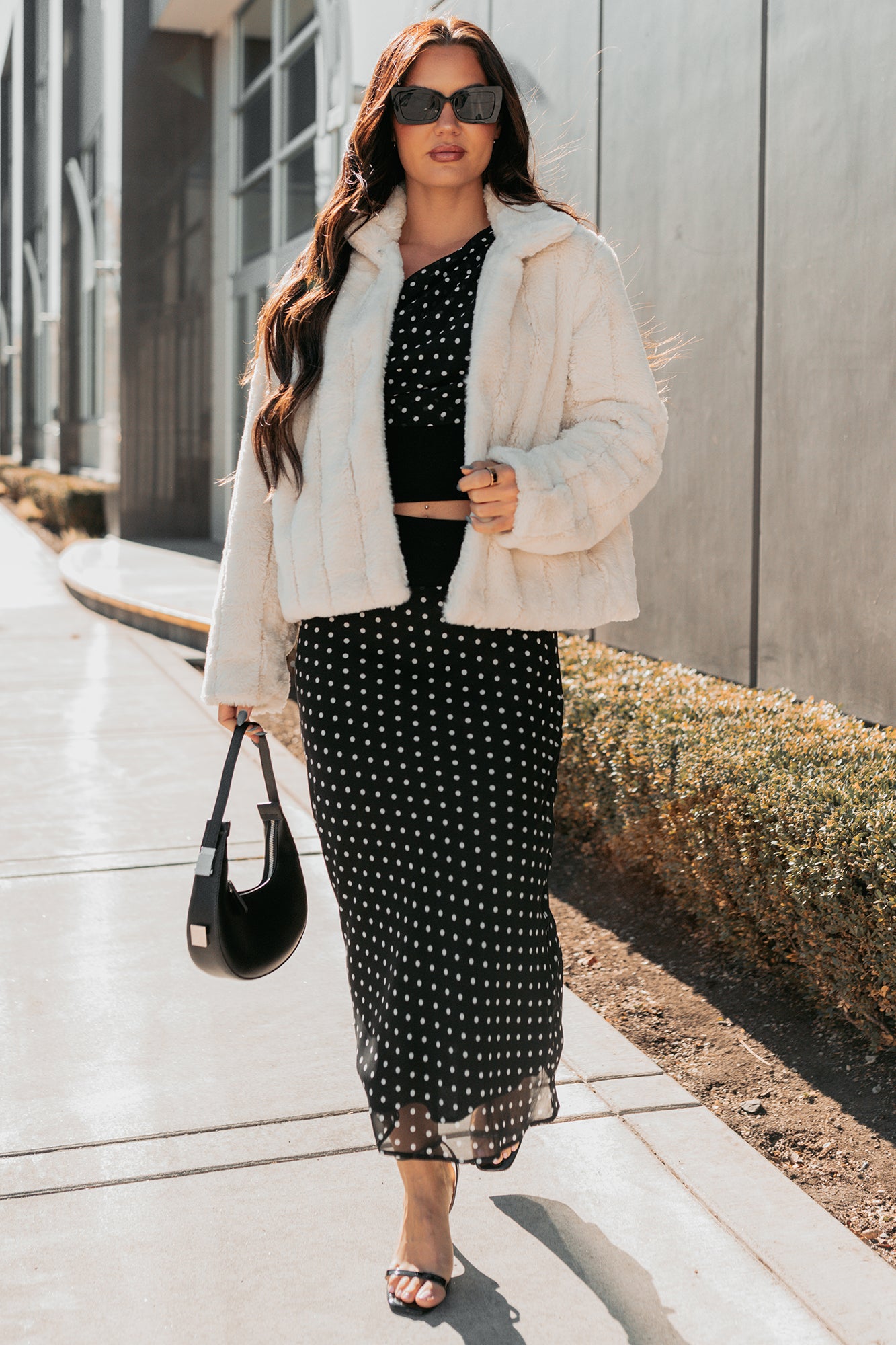 Snuggle Bug Faux Fur Jacket (Ivory)-The Formal Wear