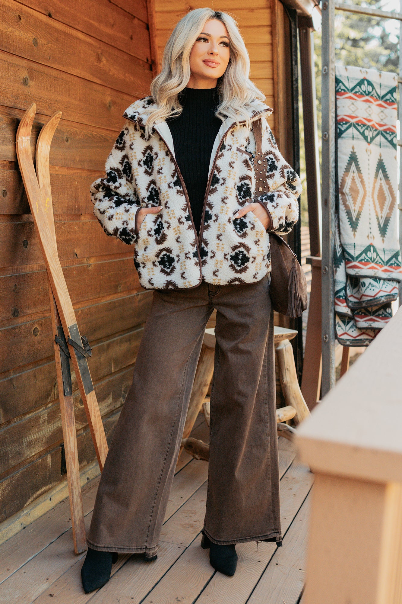 Valencia High Rise Wide Leg Mica Denim Jeans (Antique Bronze)-The Formal Wear