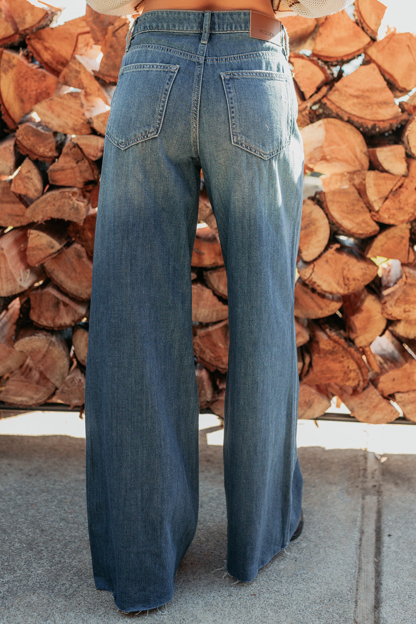 Aldo High Rise Wide Leg Hidden Brand Jeans (Medium Vintage)-The Formal Wear