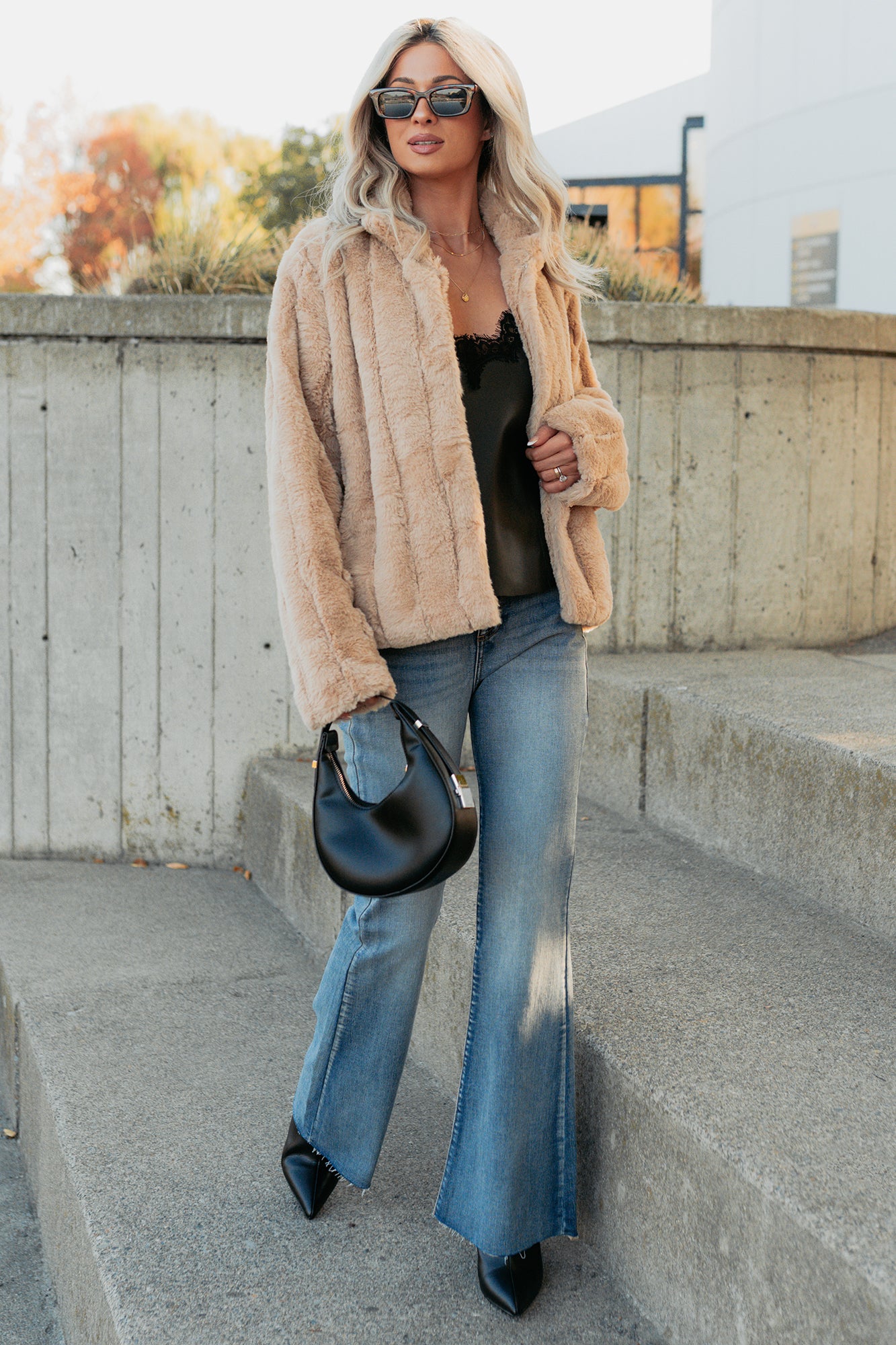 Snuggle Bug Faux Fur Jacket (Taupe)-The Formal Wear