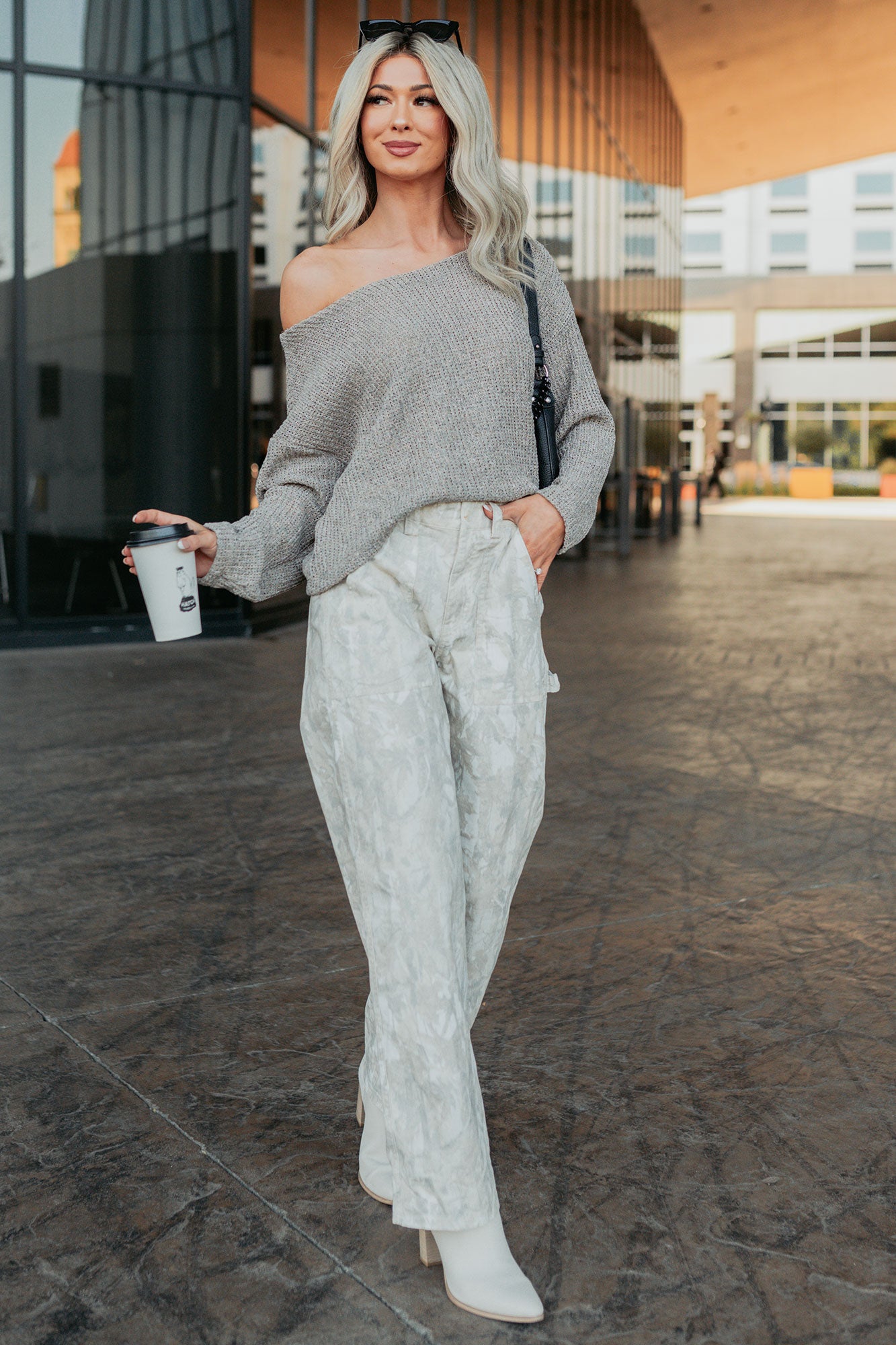 True Authority High Rise Wide Leg Pants (Camo)-The Formal Wear