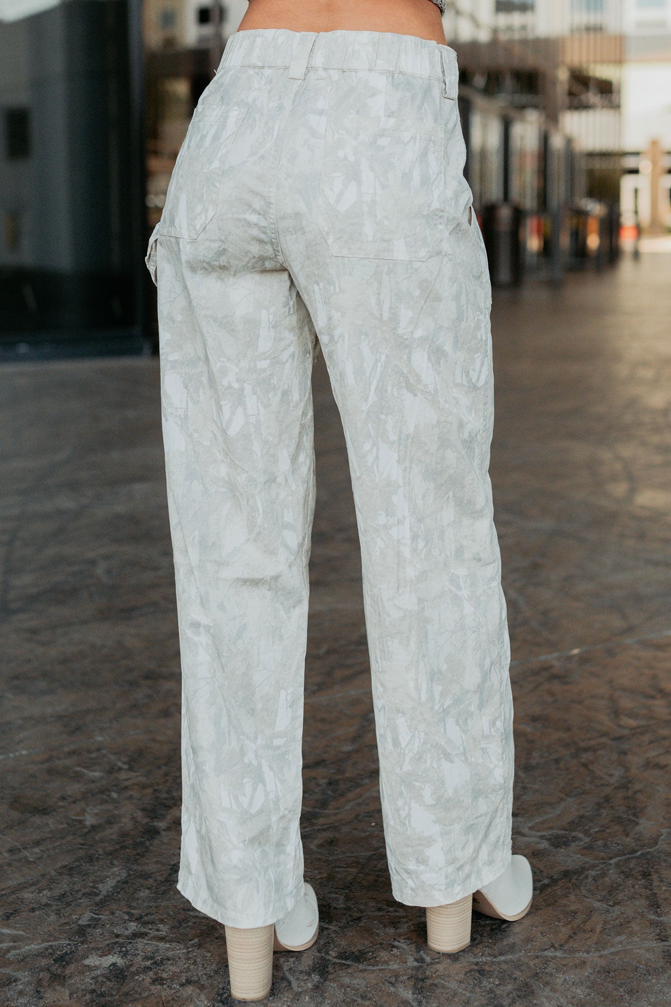 True Authority High Rise Wide Leg Pants (Camo)-The Formal Wear