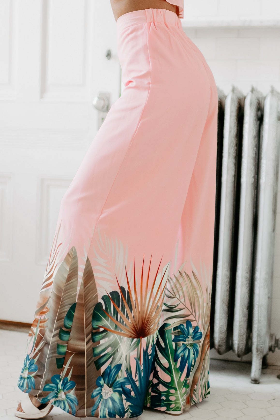 Going On A Trip Two Piece Pant Set (Pink)-The Formal Wear