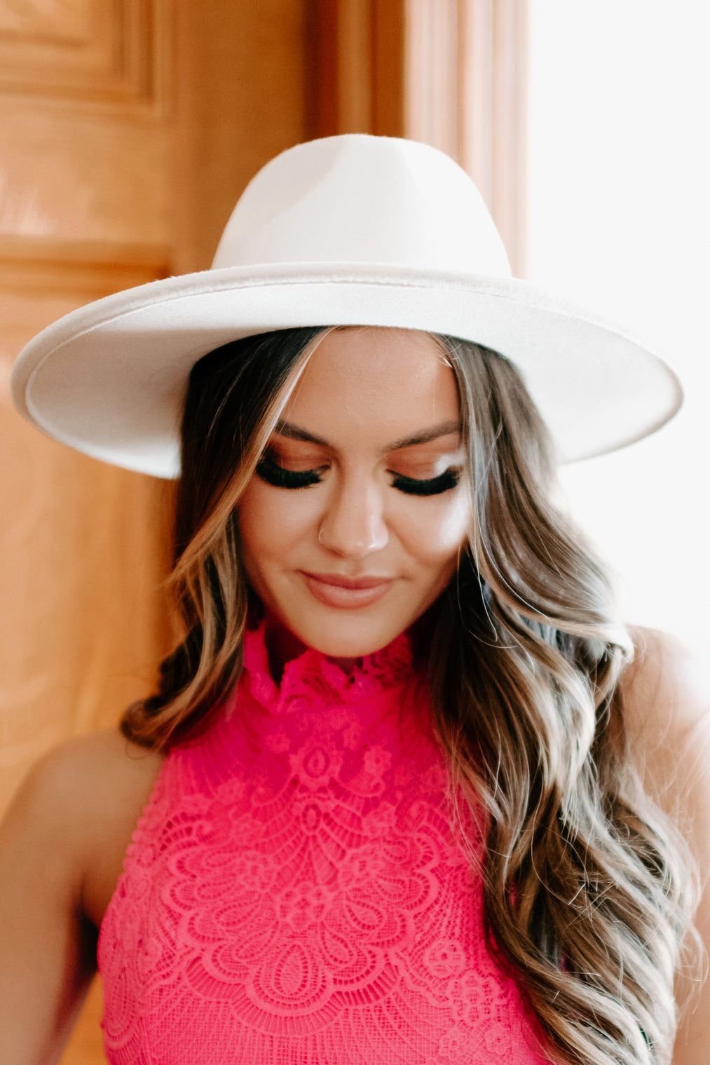 At A Crossroads Coin Disc Wide Brim Hat (Ivory)-The Formal Wear