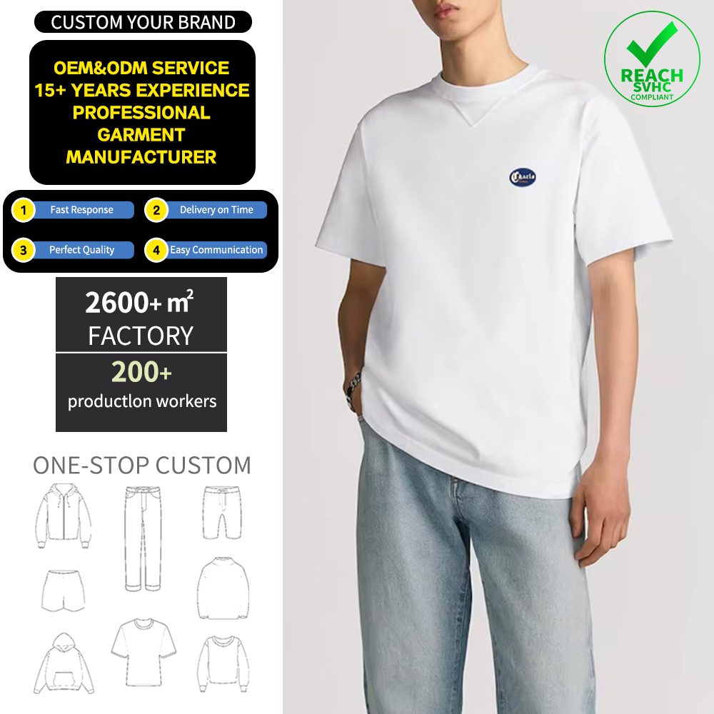 Men’s Casual Classic White T-Shirt – Customizable Logo