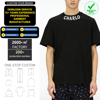 Customizable Neck Logo Oversized Black T-Shirt – Streetwear Essential