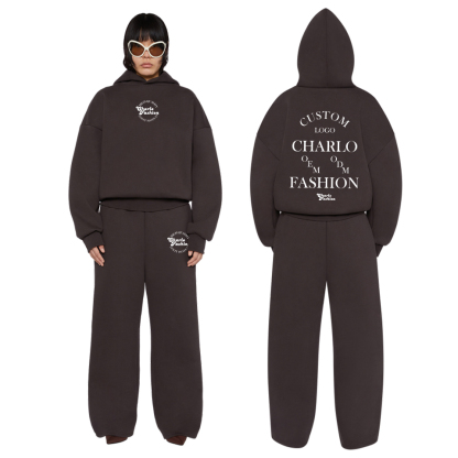 Premium Streetwear Hoodie & Sweatpants Set – Relaxed Fit, Customizable Tracksuit