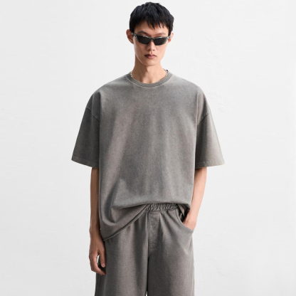 Vintage Washed Oversized T-Shirt | Custom Streetwear Tee | OEM/ODM Private Label Clothing