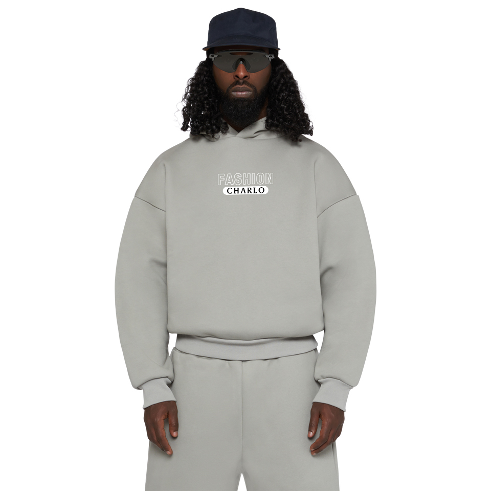 Custom Grey Fleece Hoodie & Sweatpants Set – Streetwear Comfort Tracksuit for Men