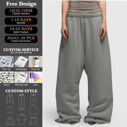 Oversized Comfort Sweatpants – Streetwear Wide-Leg Lounge Pants