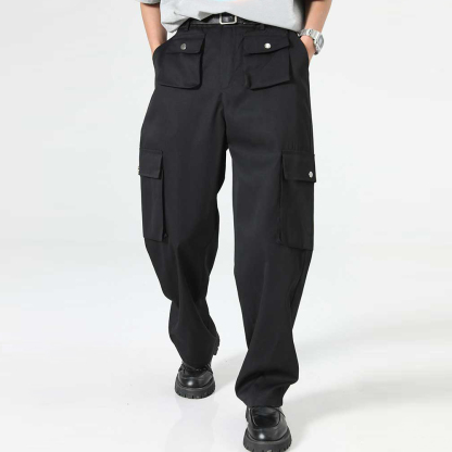 Men’s Streetwear Cargo Pants – Loose Fit Utility Trousers