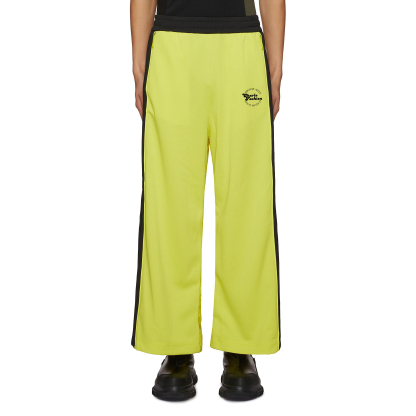 Fluorescent Wide-Leg Track Pants | Sporty Streetwear | Customizable Logo