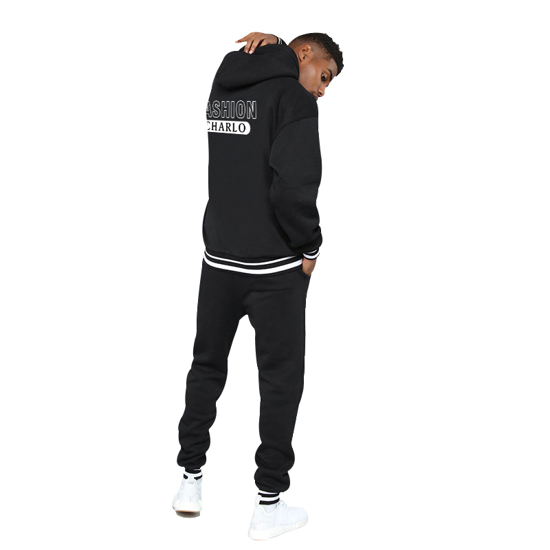 Black Hoodie & Jogger Pants Set | Custom Logo & Streetwear
