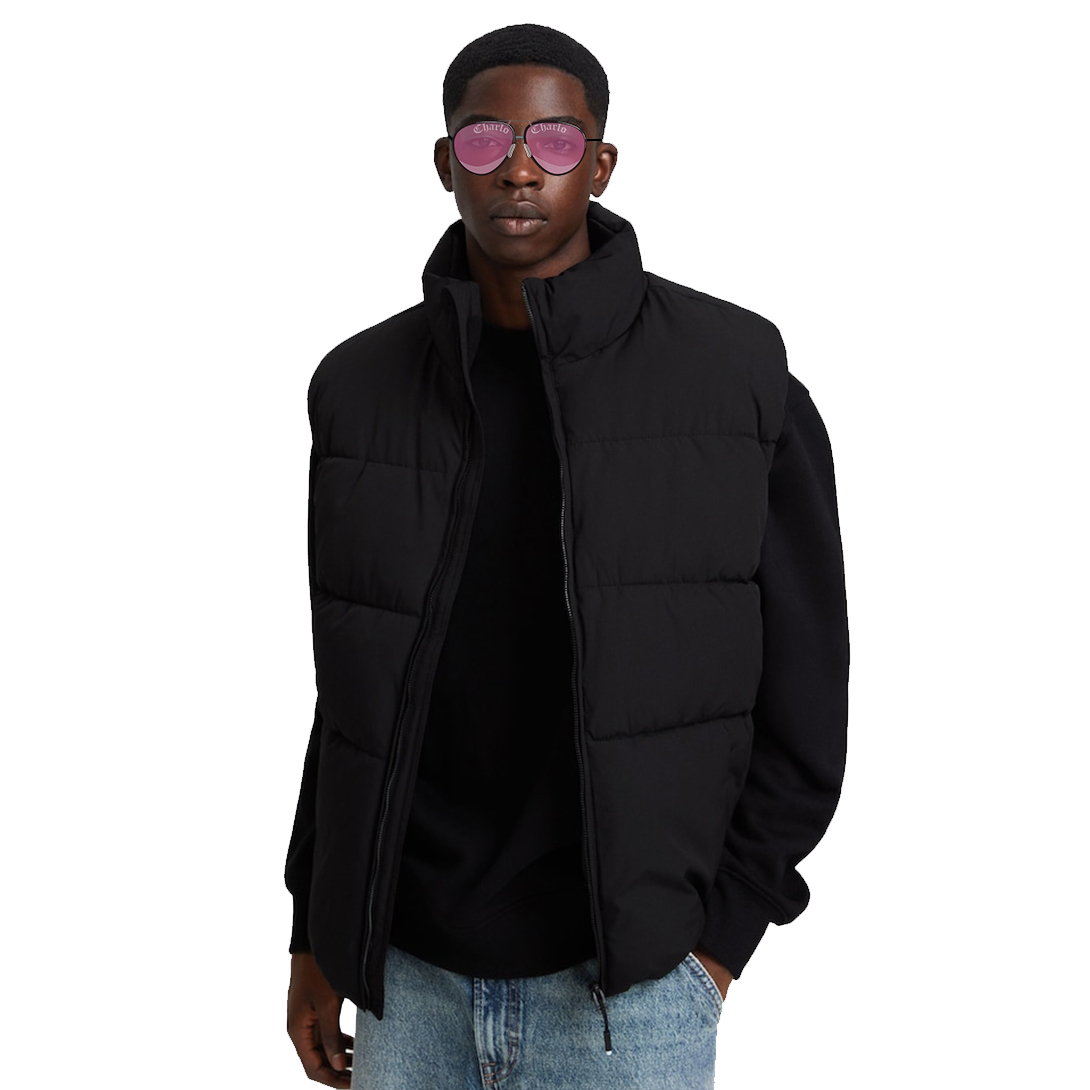 Customizable Black Puffer Jacket – Streetwear Outerwear