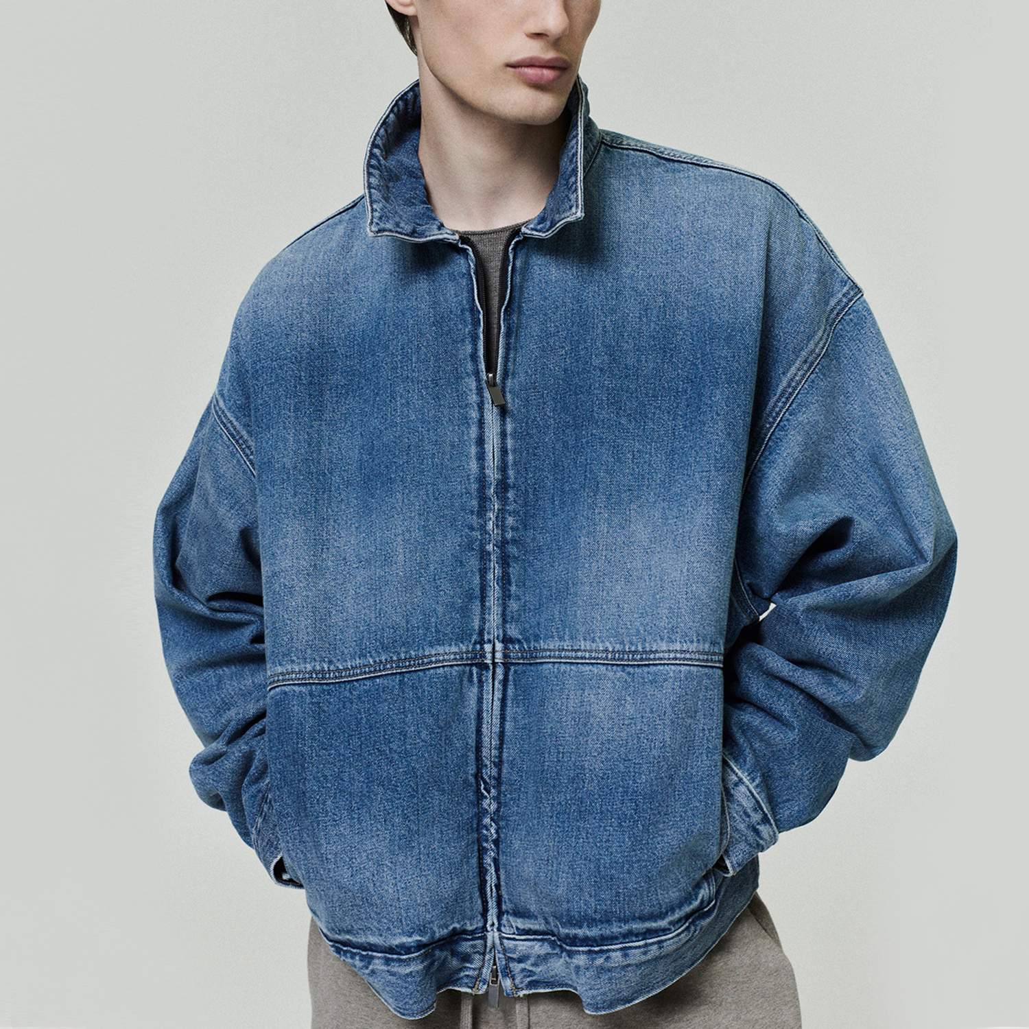 Charlo Fashion Vintage Denim Jacket – Relaxed Fit & Timeless Style