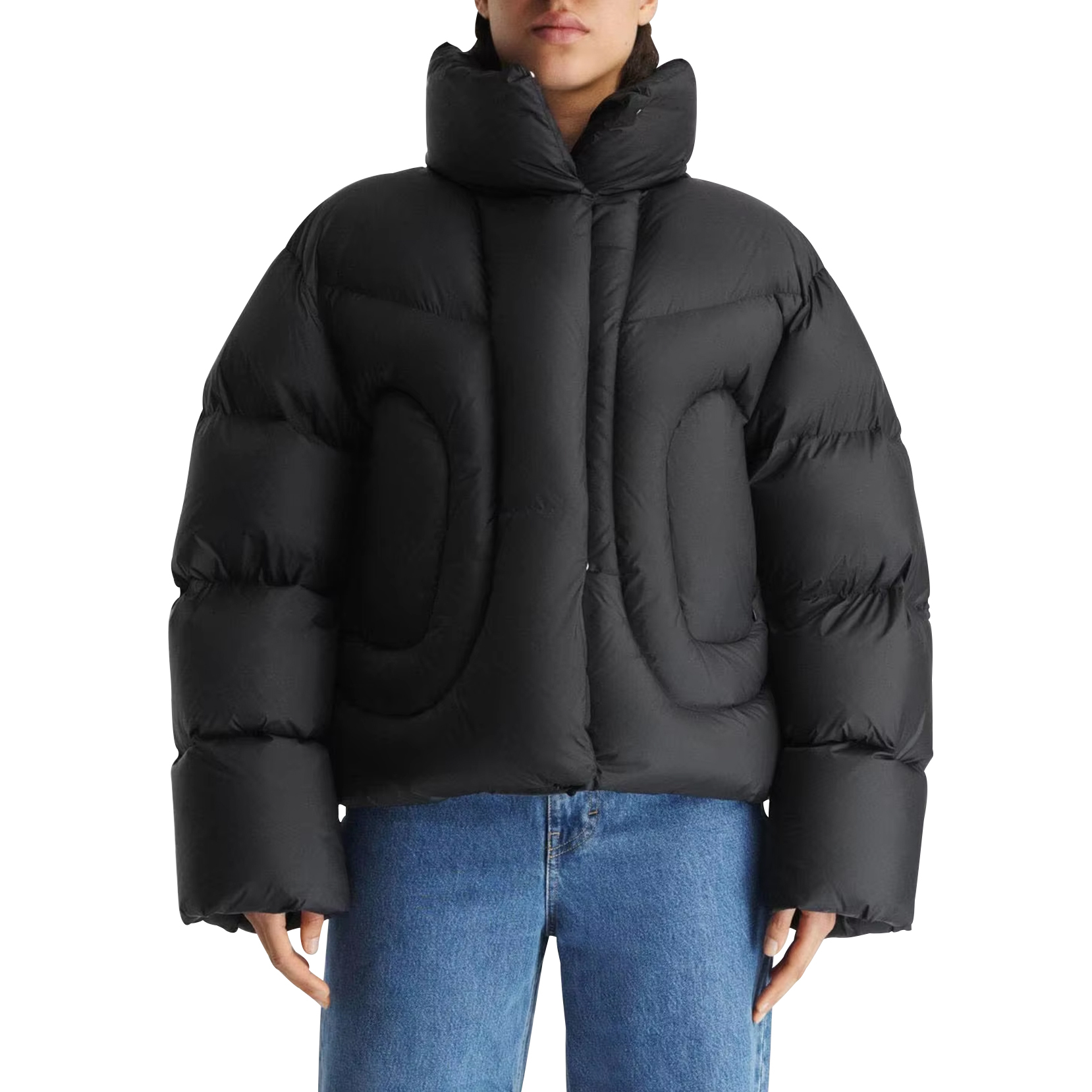 Charlo Fashion Oversized Sculpted Puffer – Modern Warmth & Statement Style