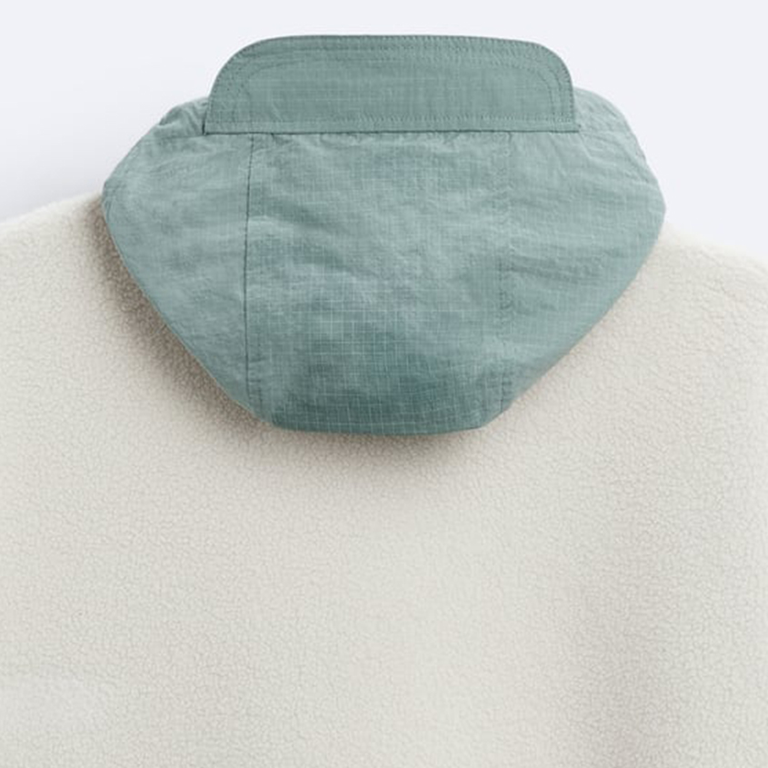 Charlo Fashion Two-Tone Fleece Jacket – Cozy Urban Streetwear 