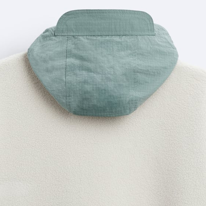 Charlo Fashion Two-Tone Fleece Jacket – Cozy Urban Streetwear 